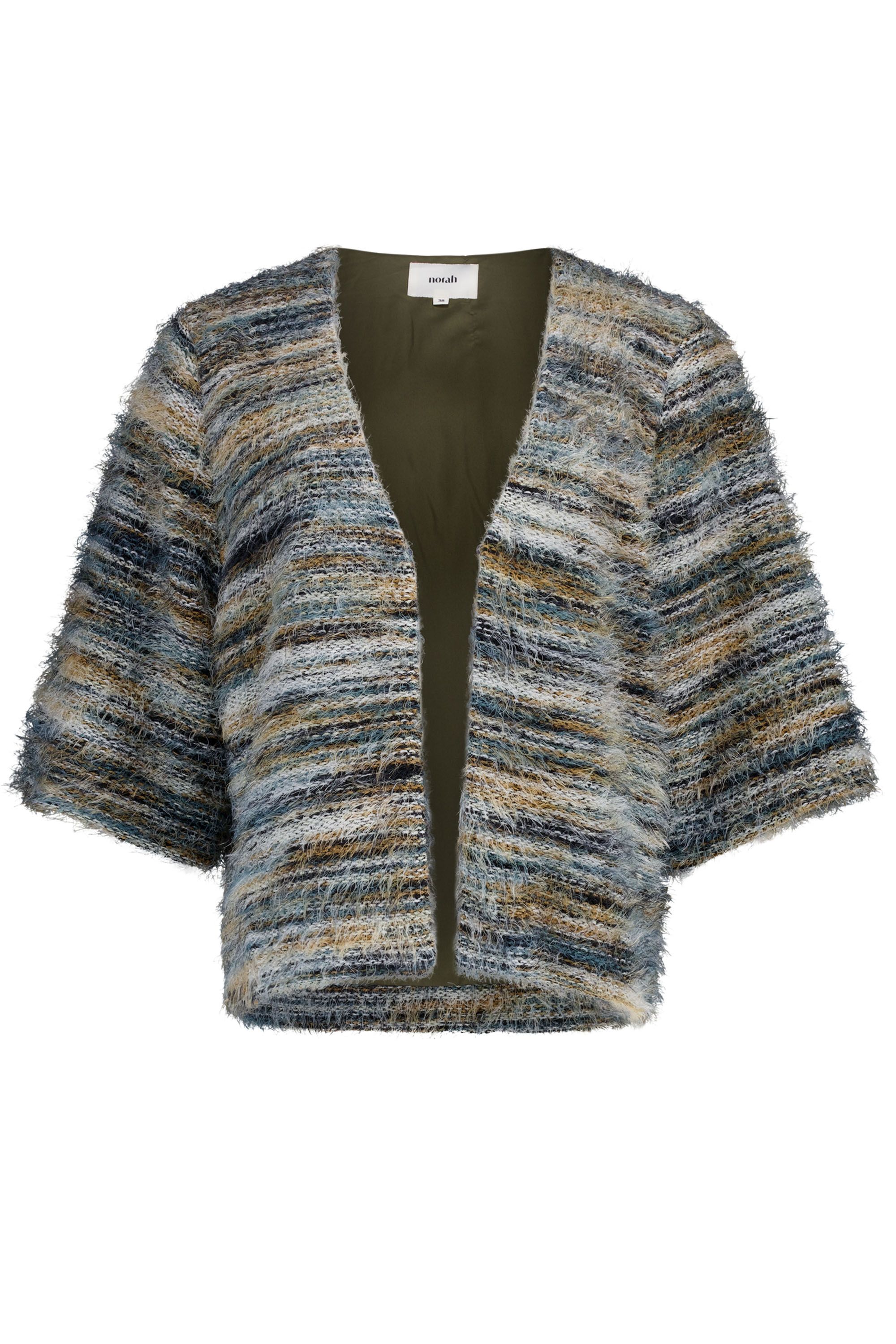 Norah Kleurrijk groen vest dark olive multicolor 219693-590