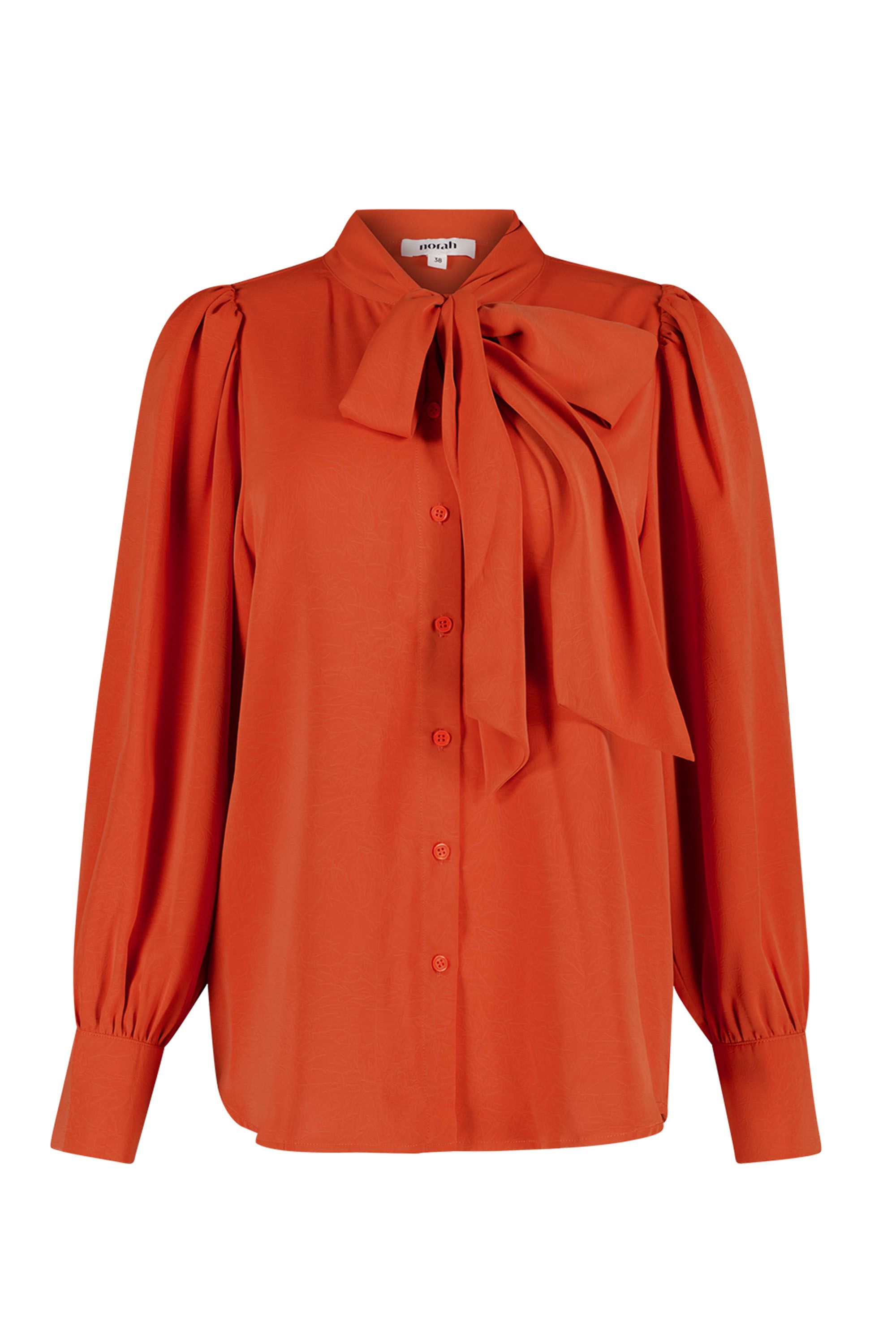 Norah Oranje blouse met strik orange 219742-700