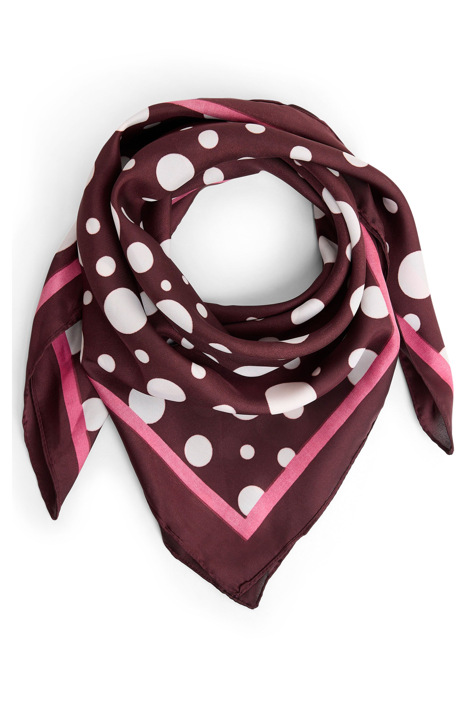 Norah Bordeaux sjaal met polkadots bordeaux multicolor 219754-695