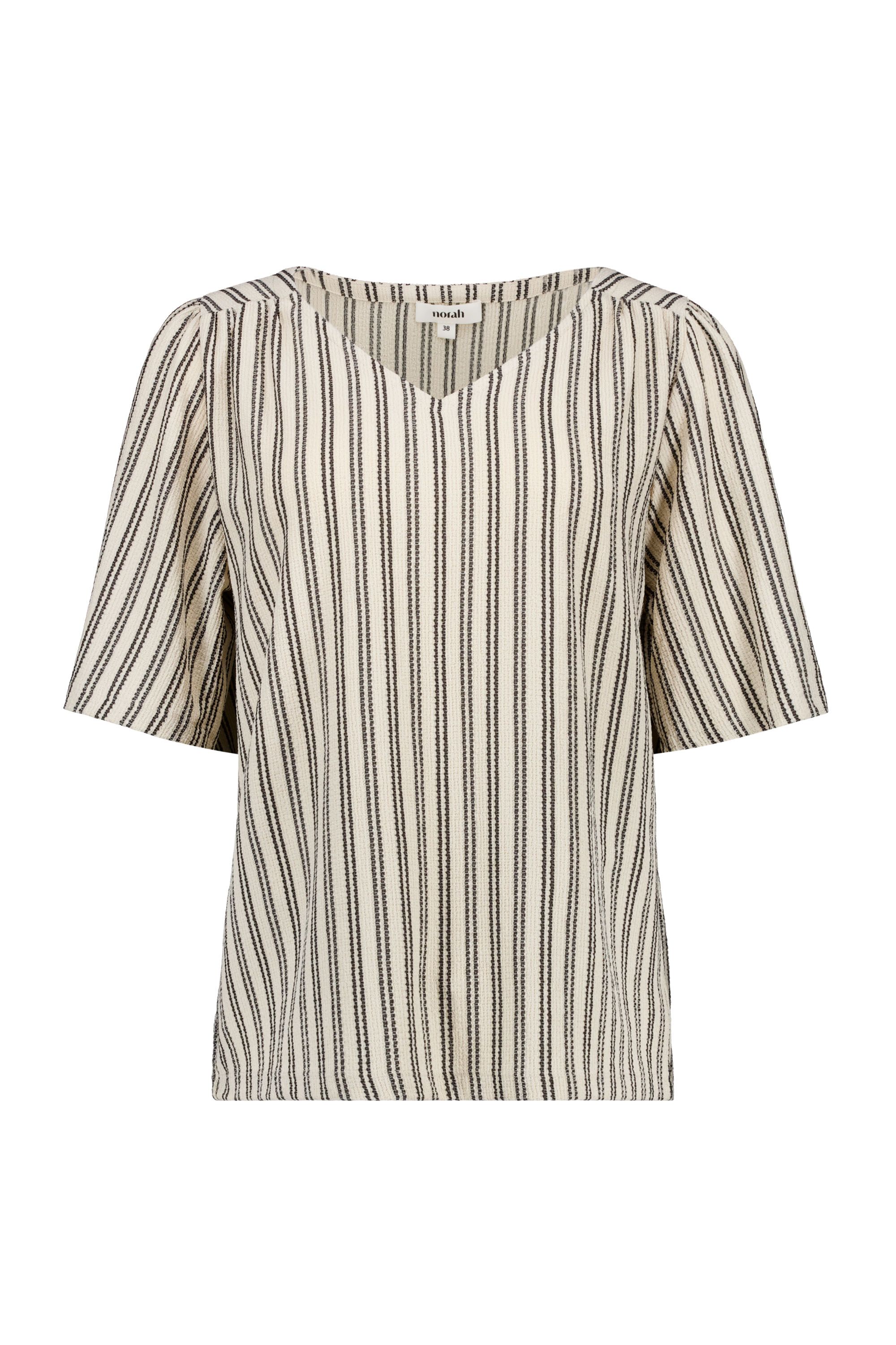 Norah Ecru/zwart gestreept shirt black/ecru 219768-041