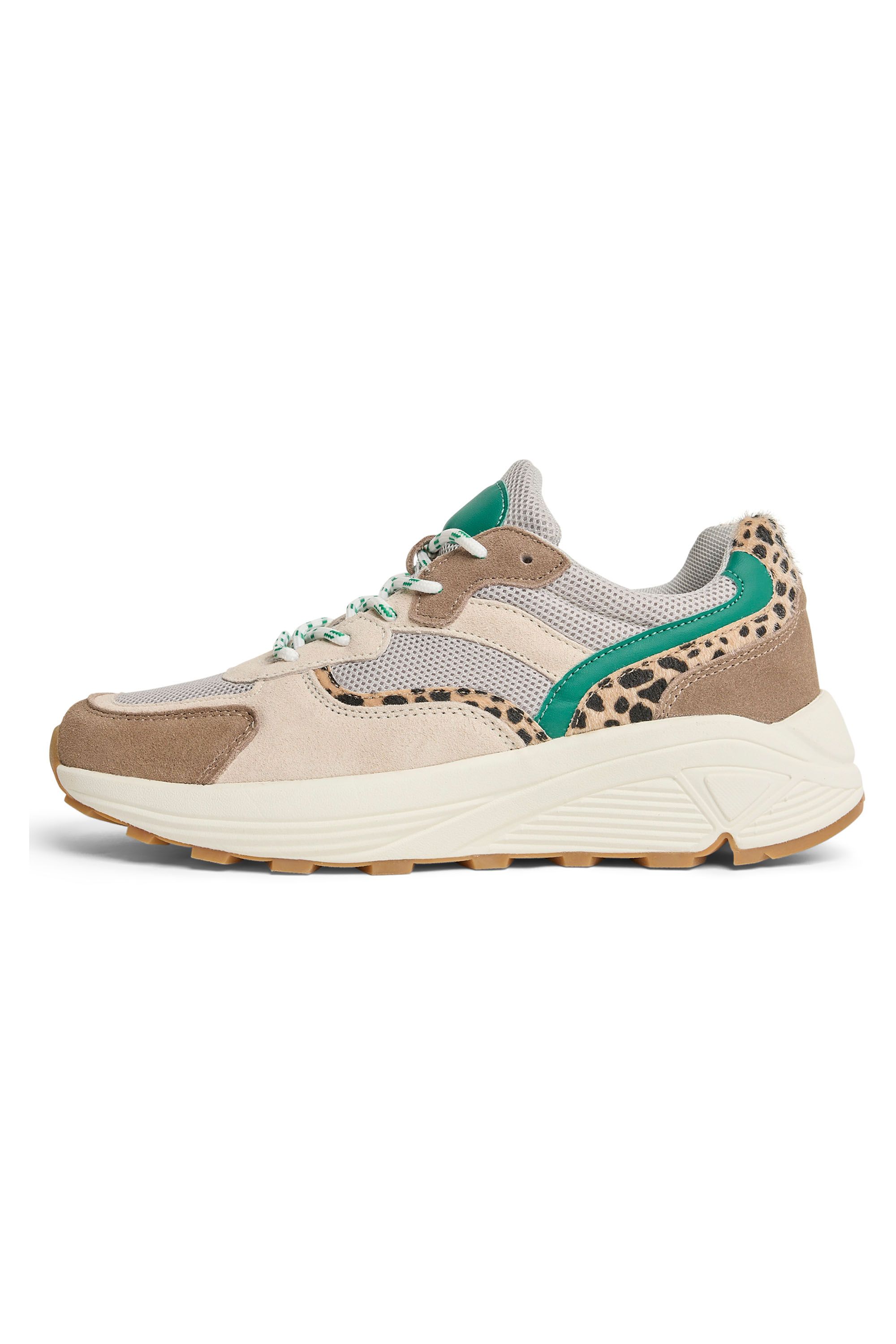 Norah Beige sneaker met groene details multicolor 219779-002