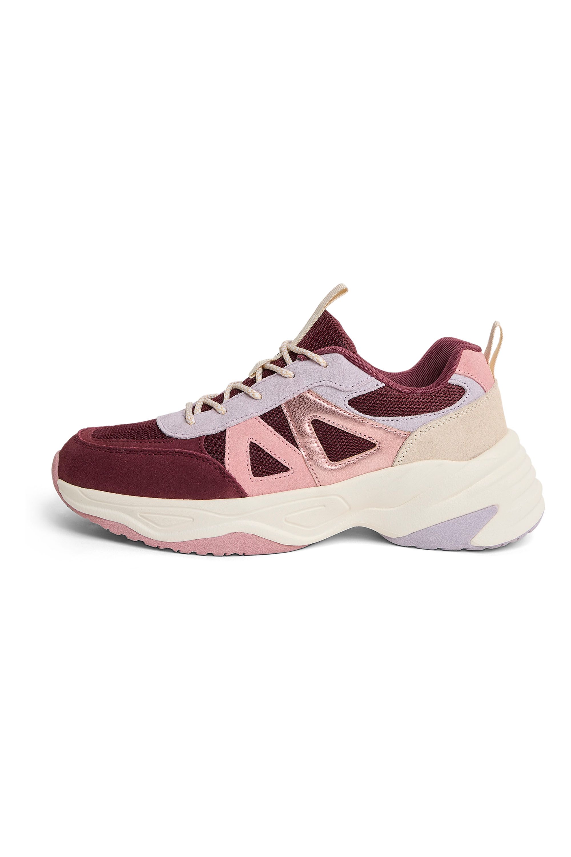 Norah Bordeaux sneaker met roze details bordeaux multicolor 219780-695