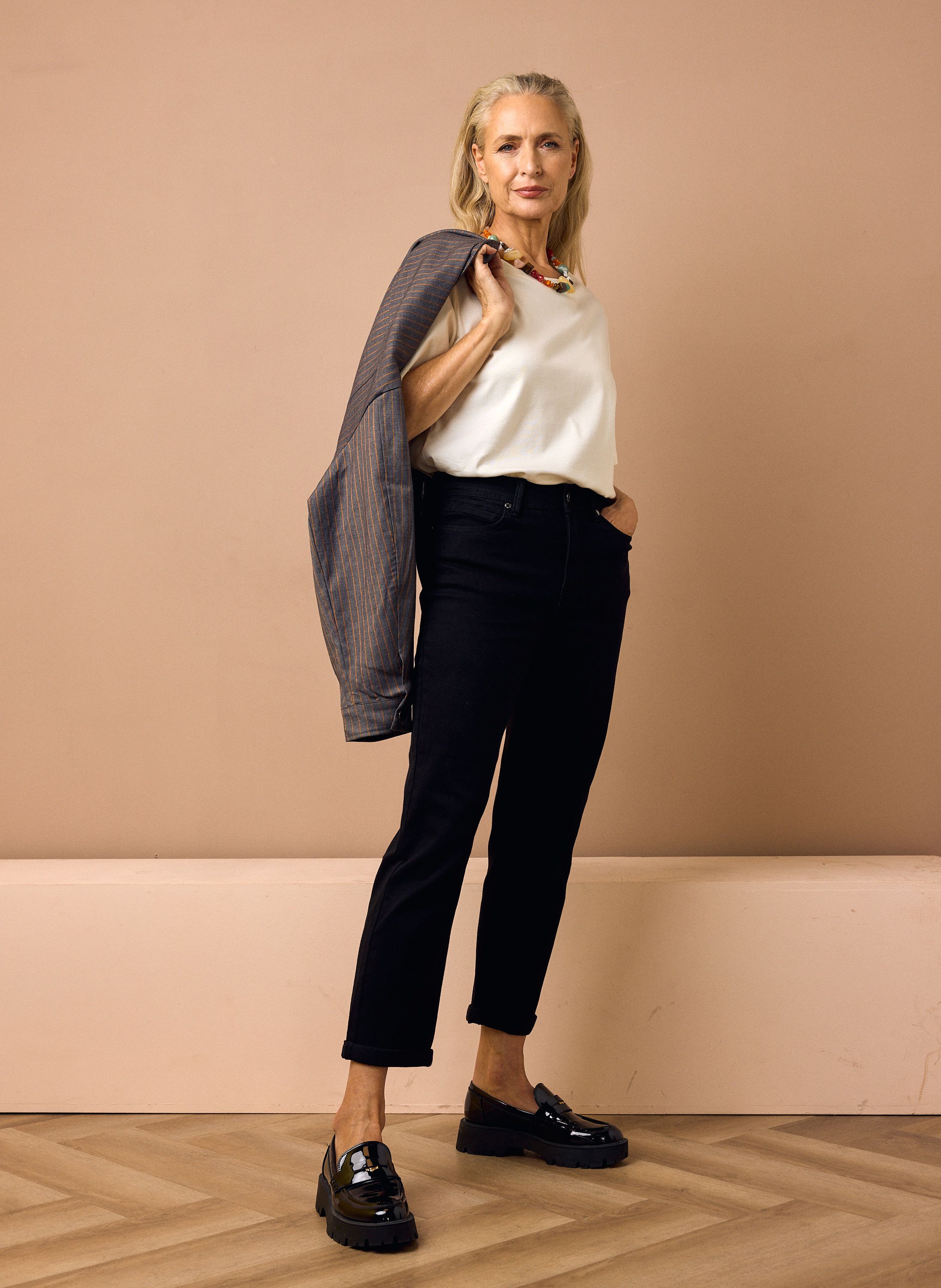Norah Christina jeans | Mom | Zwart | Cropped black denim 219793-488