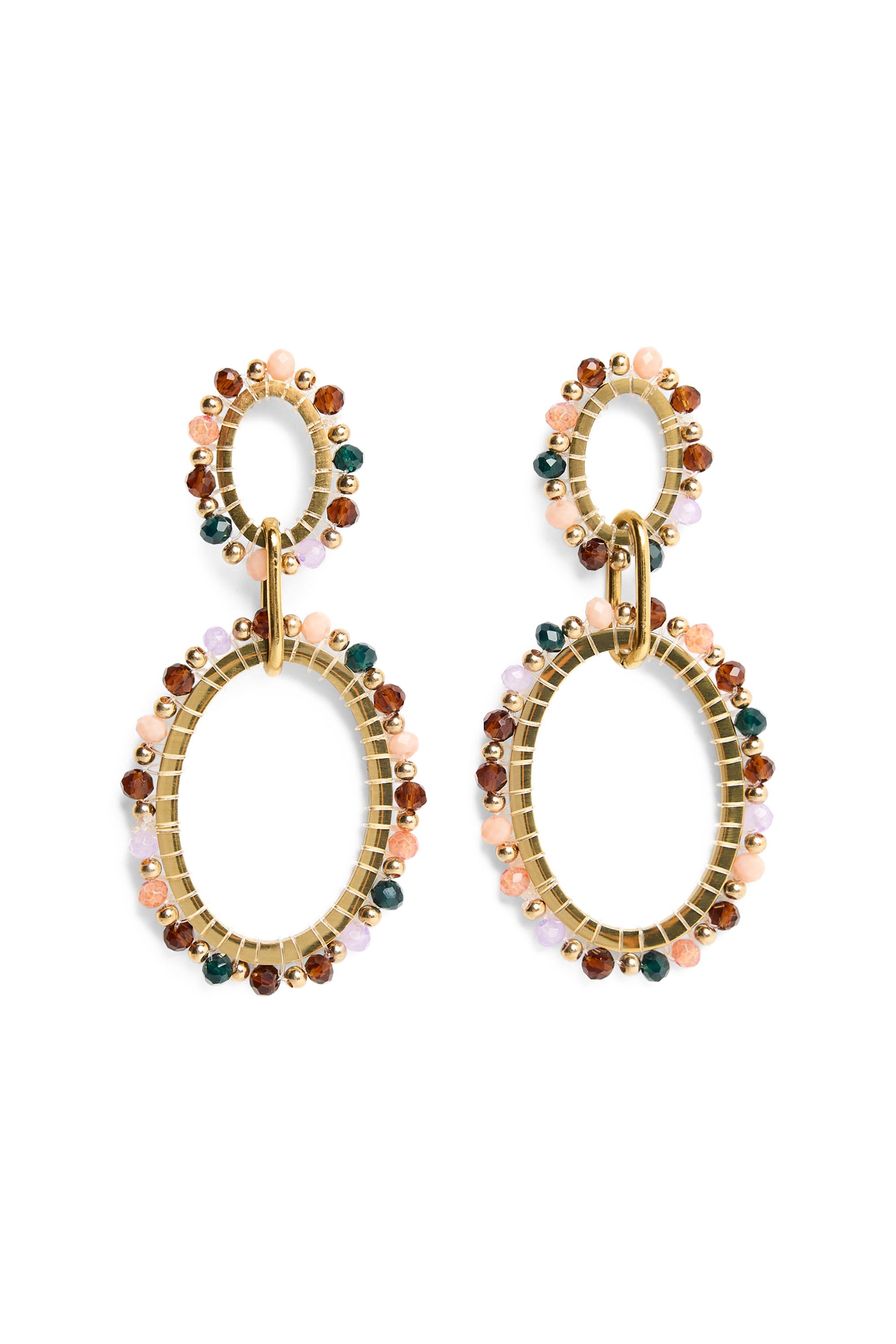 Norah Goudkleurige oorbellen Glow gold multicolor 219803-198