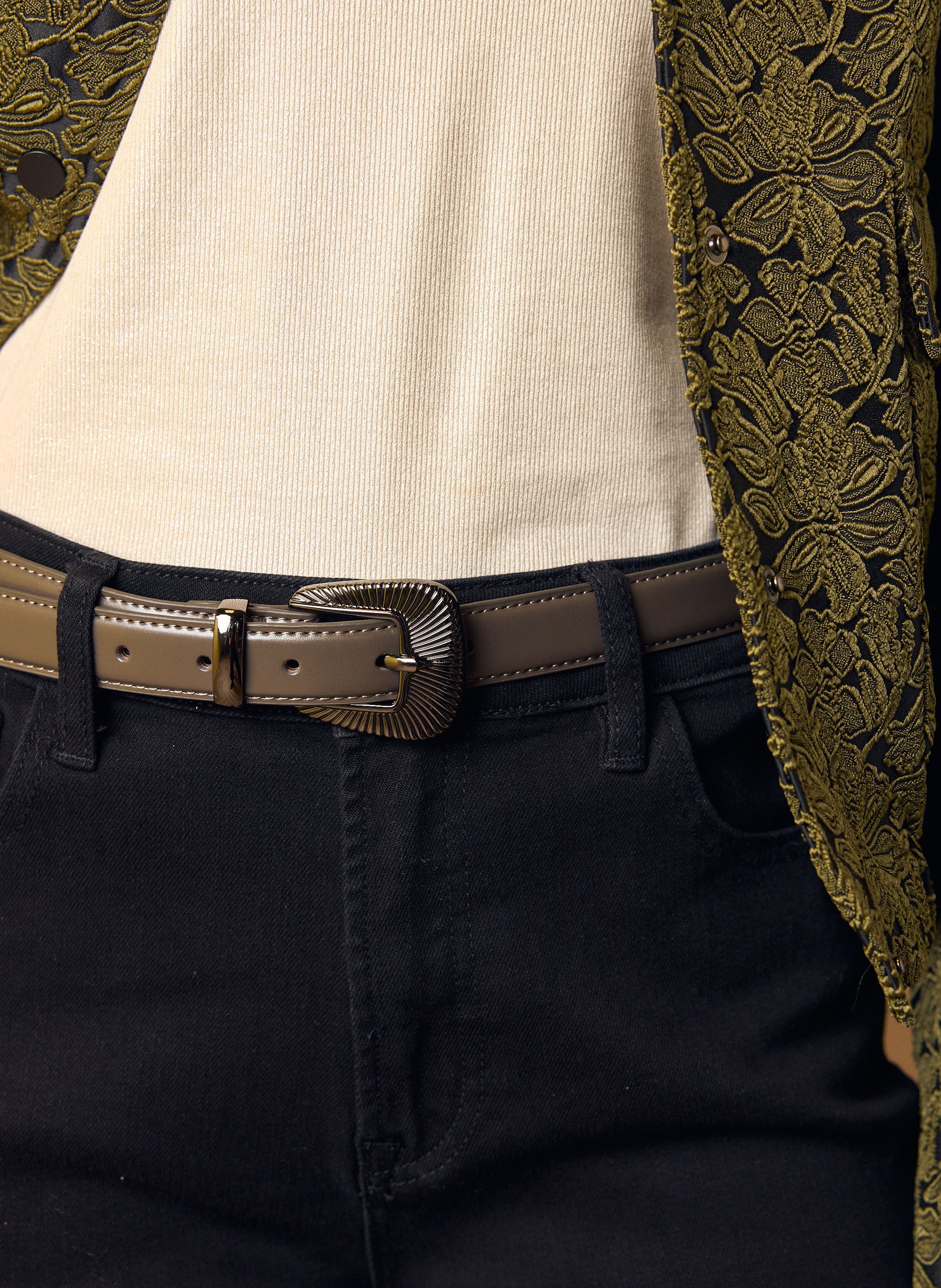 Norah Leren taupe riem taupe 219810-204