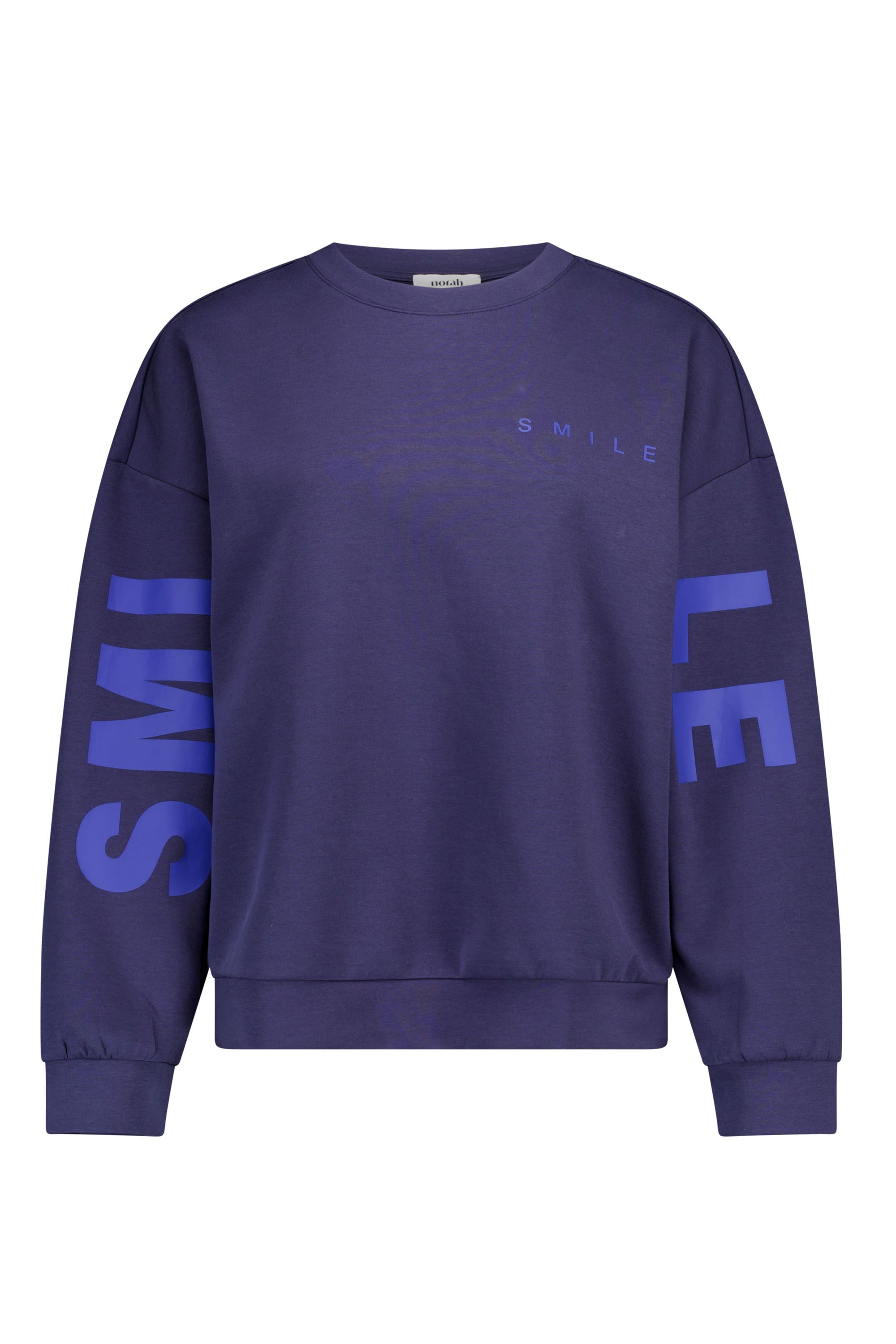 Norah Donkerblauwe sweater "Smile' denim blue 219848-472