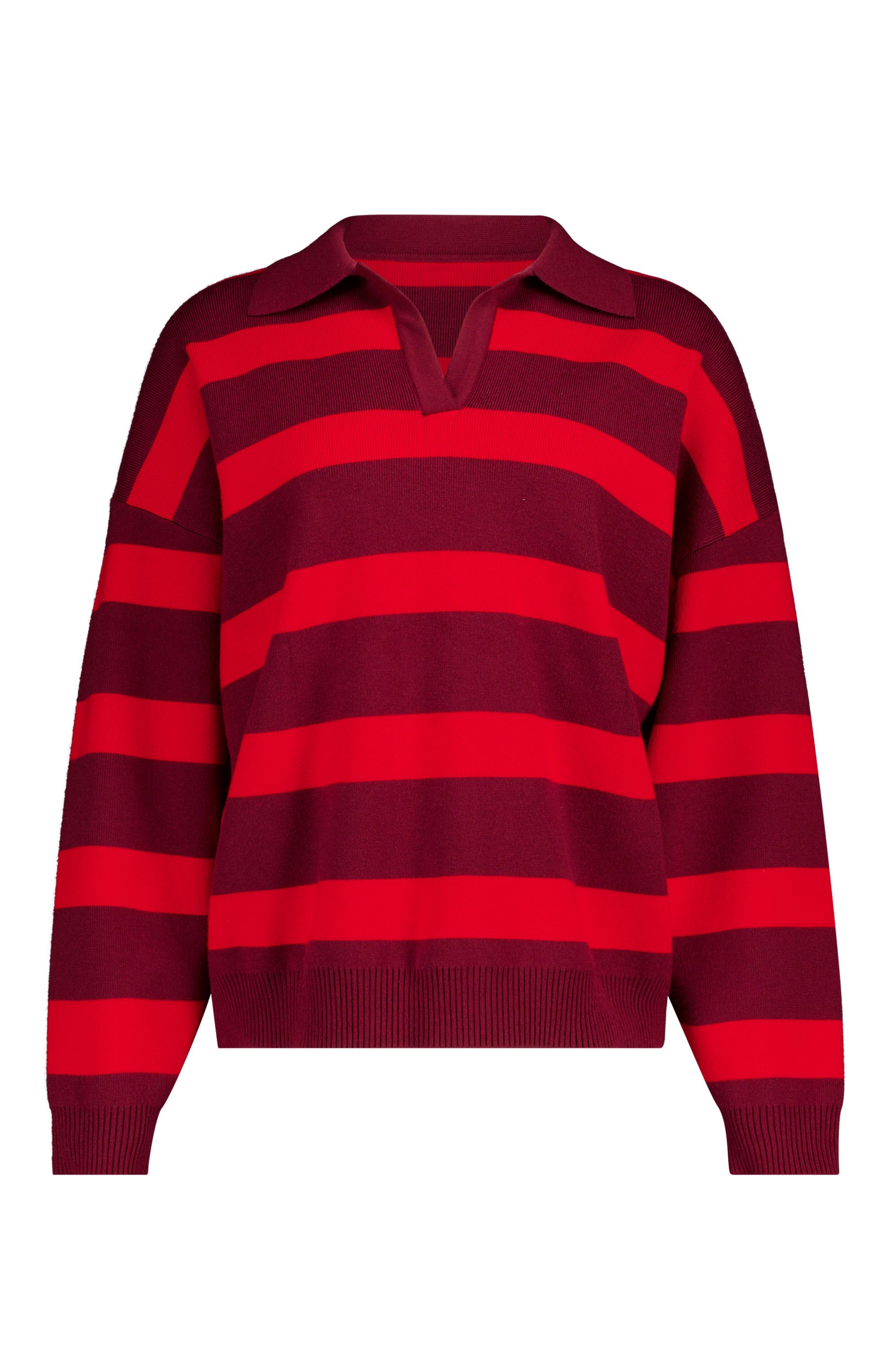 Norah Rood/bordeaux gestreepte trui red 219850-600