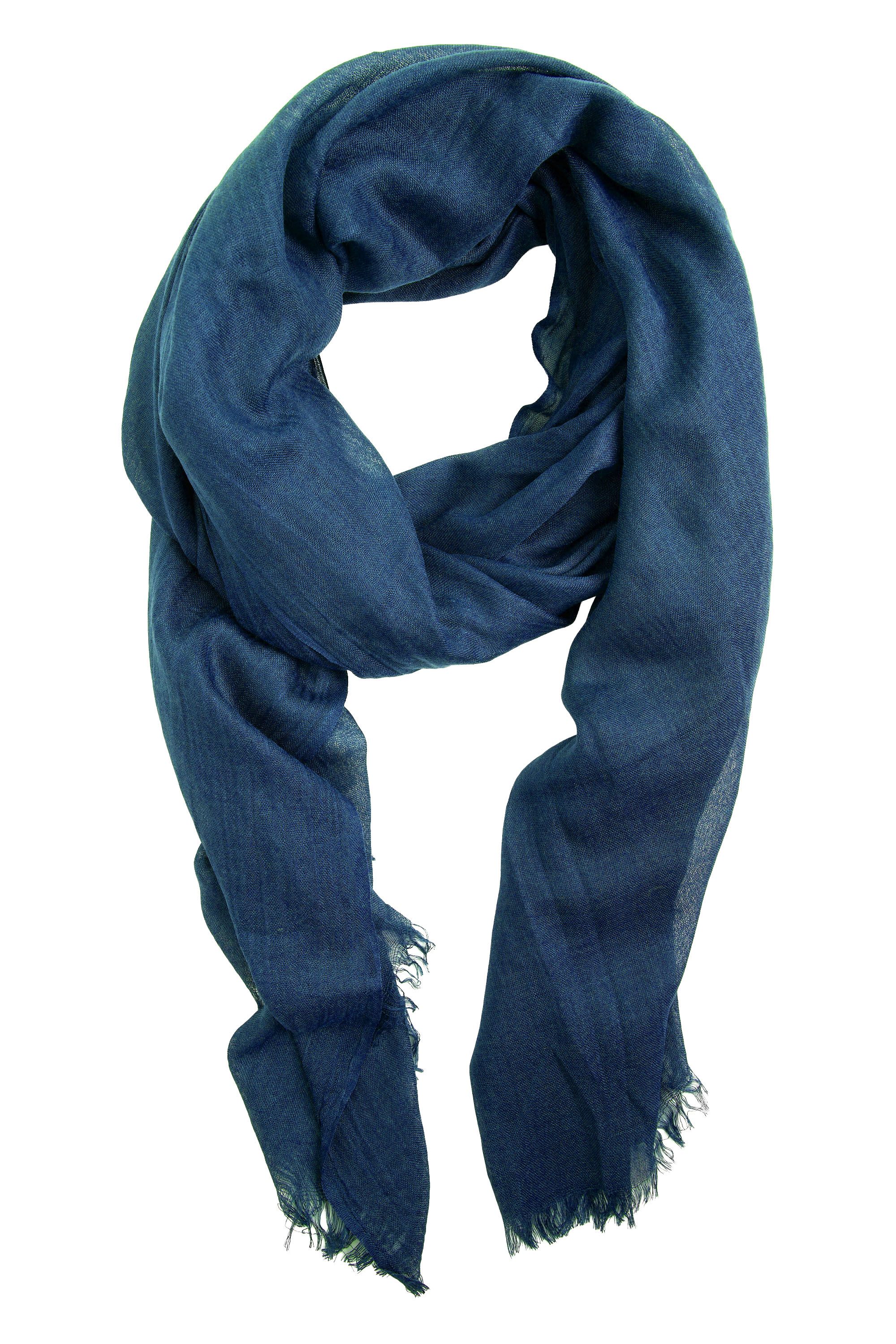 Norah Fijngeweven donkerblauwe sjaal dark blue 219853-499