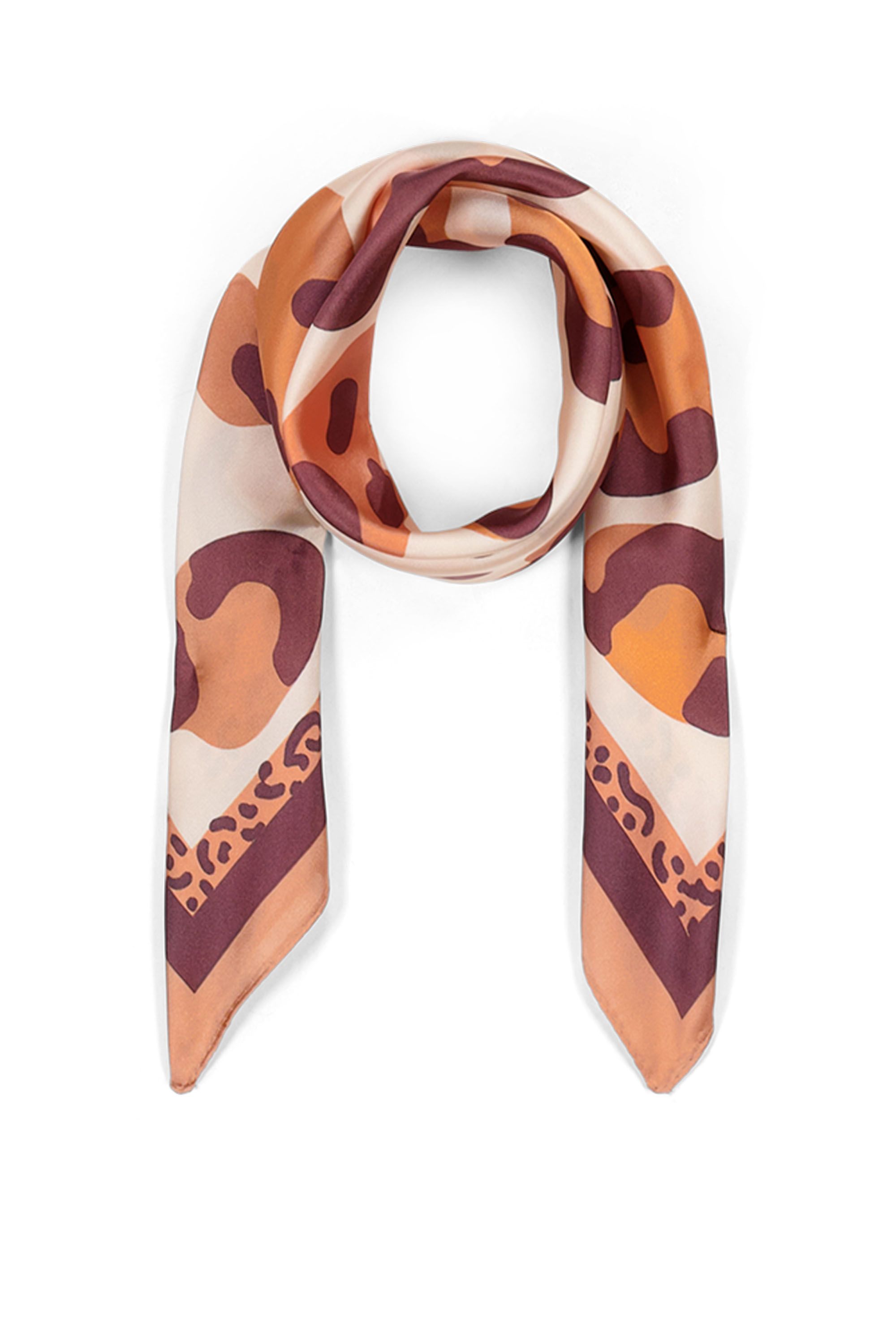 Norah Oranje sjaaltje met luipaardprint orange melange 219863-750