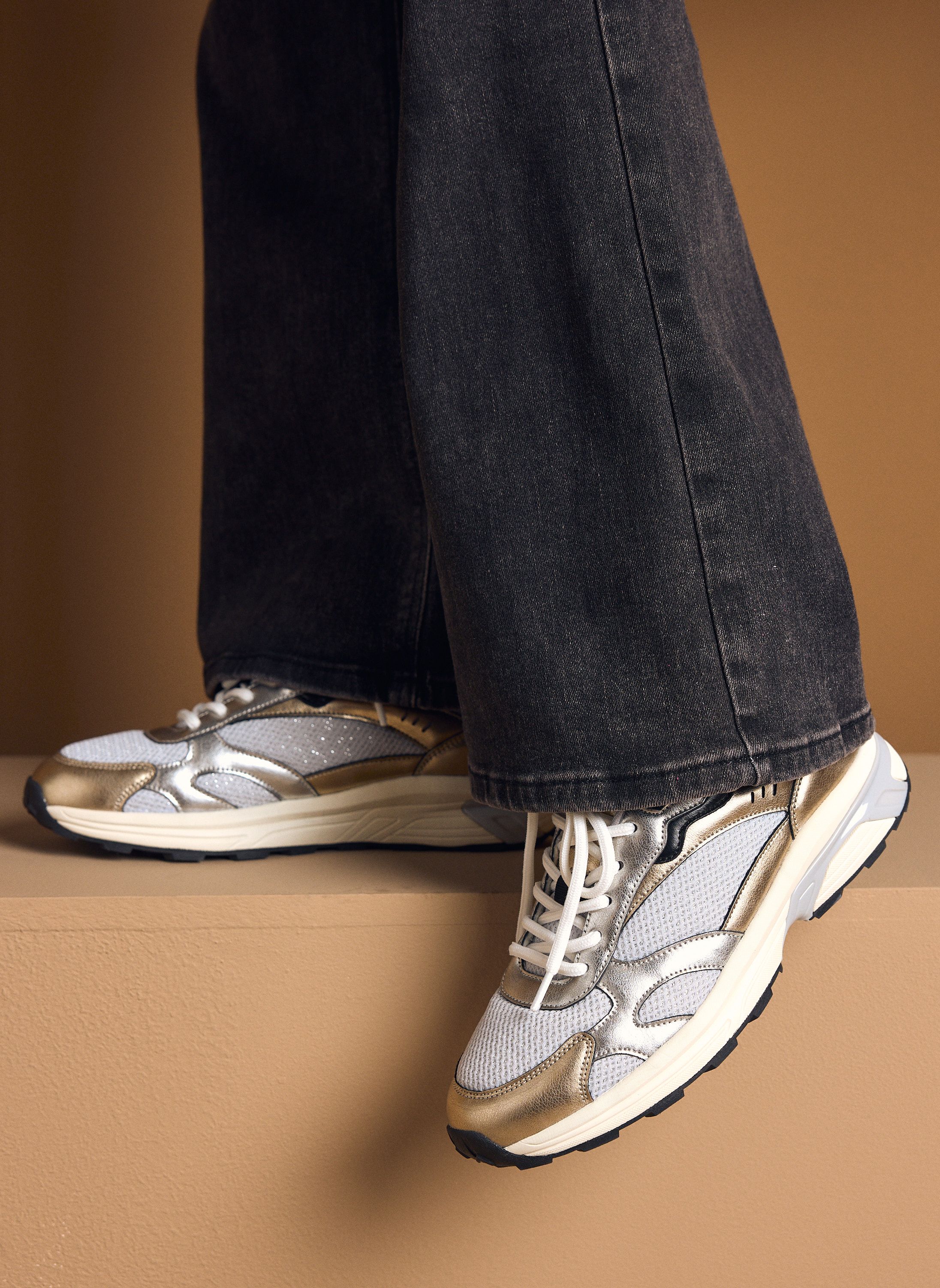 Norah Zilverkleurige sneaker sneaker met metallic details silver multicolor 219920-093