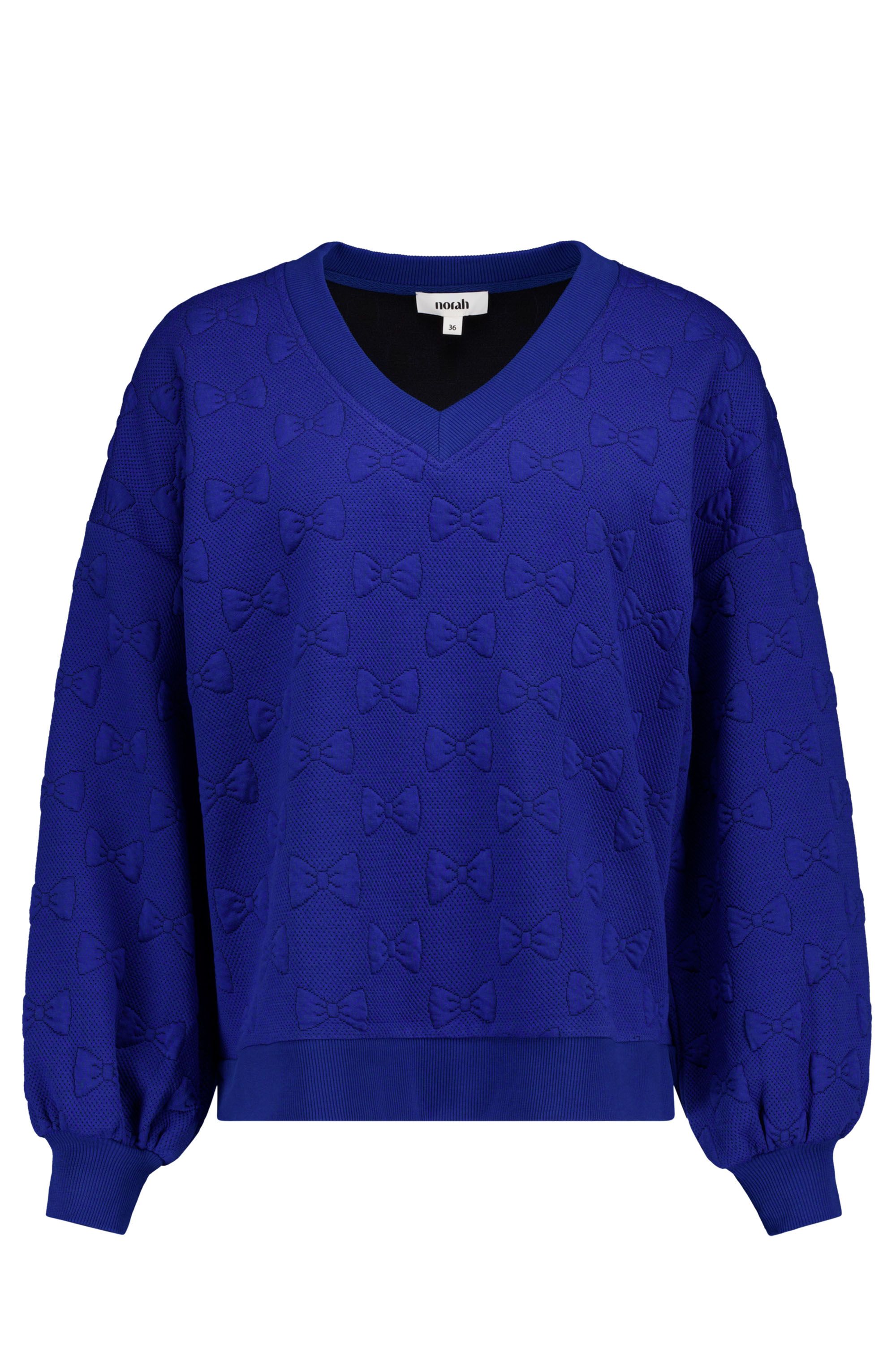 Norah Kobaltblauwe sweater met strikjes cobalt 219943-468