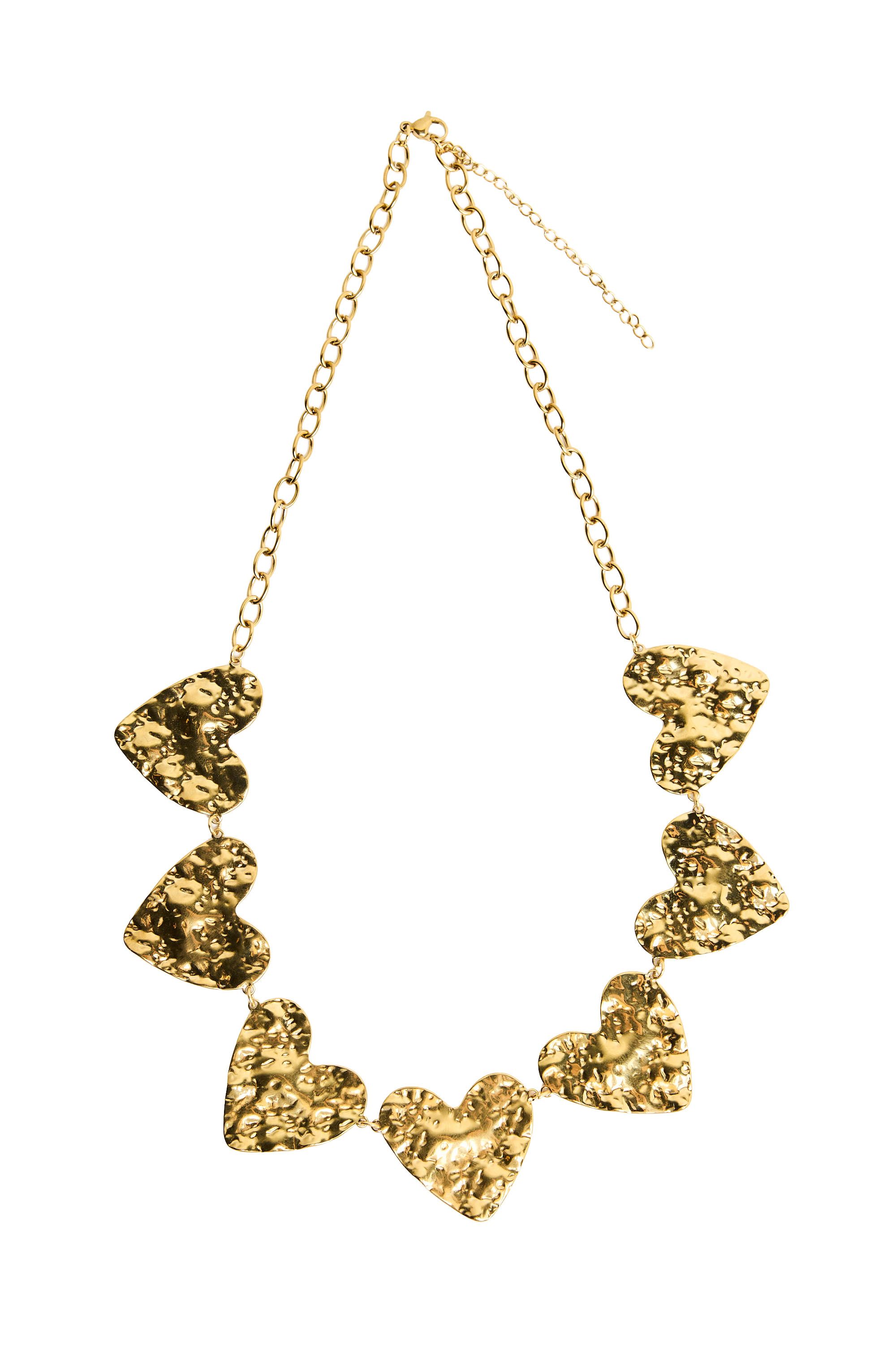 Norah Goudkleurige hartjes ketting gold 219968-199