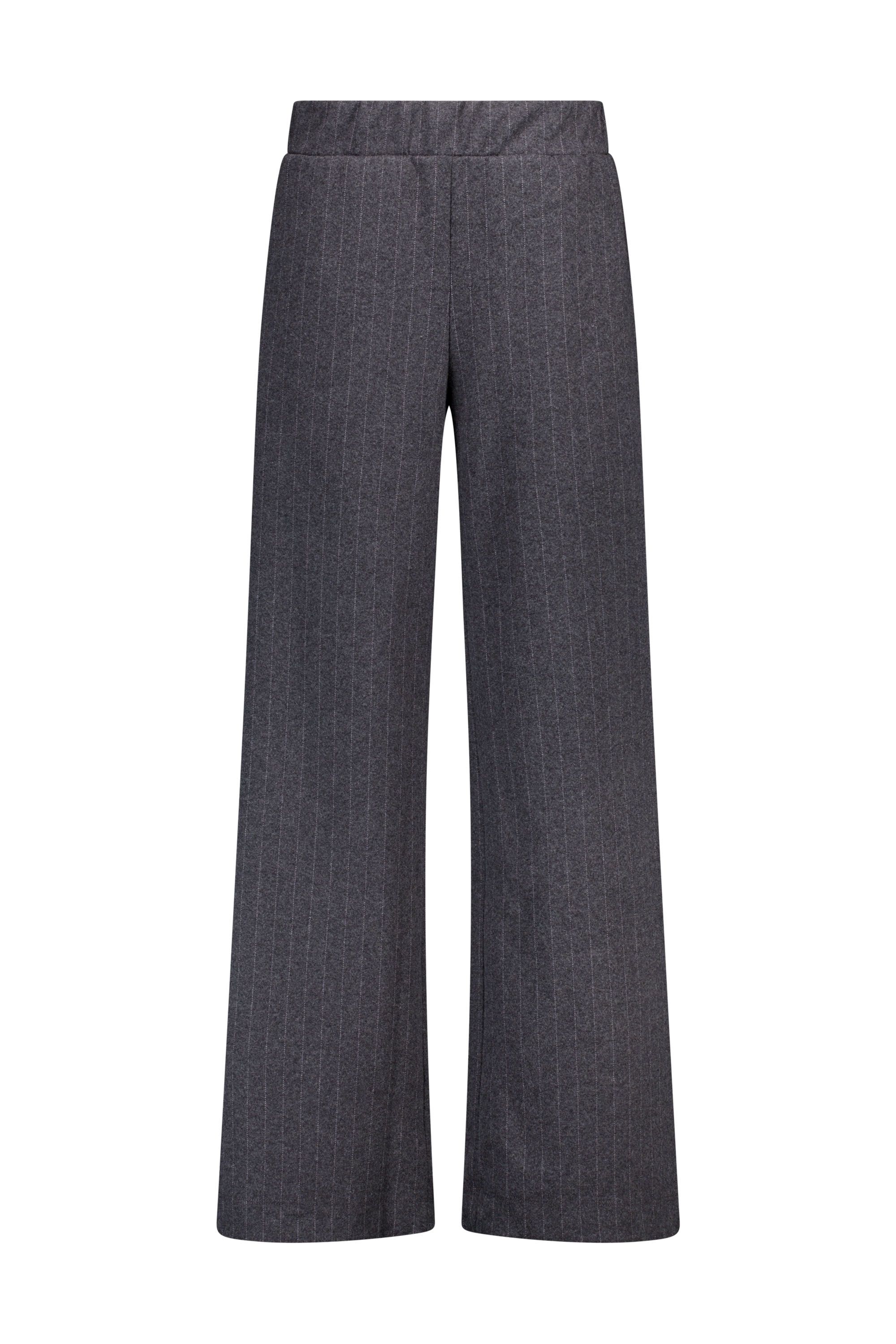 Norah Wide fit broek | Grijs gestreept grey melange 219976-050