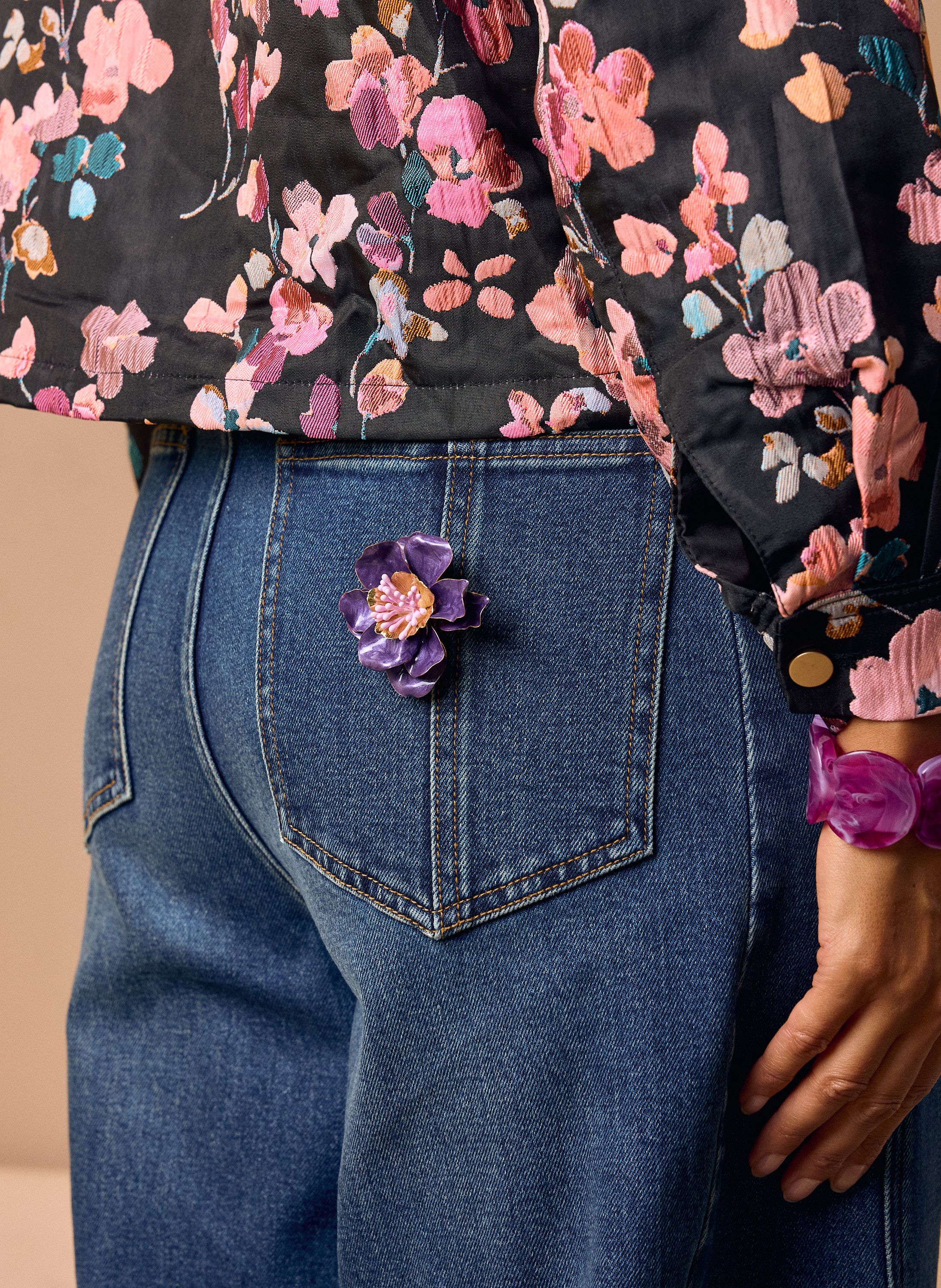 Norah Broche paarse bloem purple multicolor 219986-820