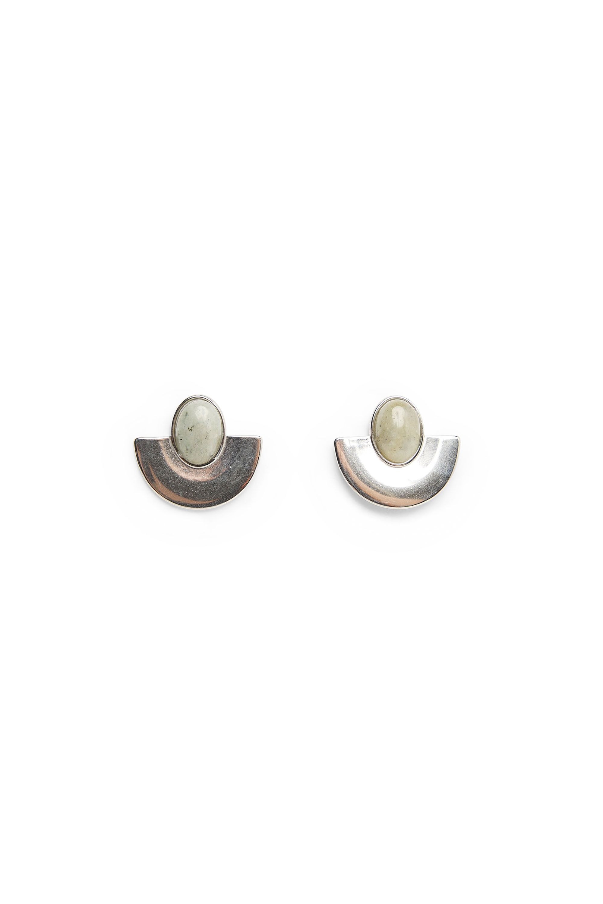 Norah Zilverkleurige oorbelllen maan silver multicolor 220090-093