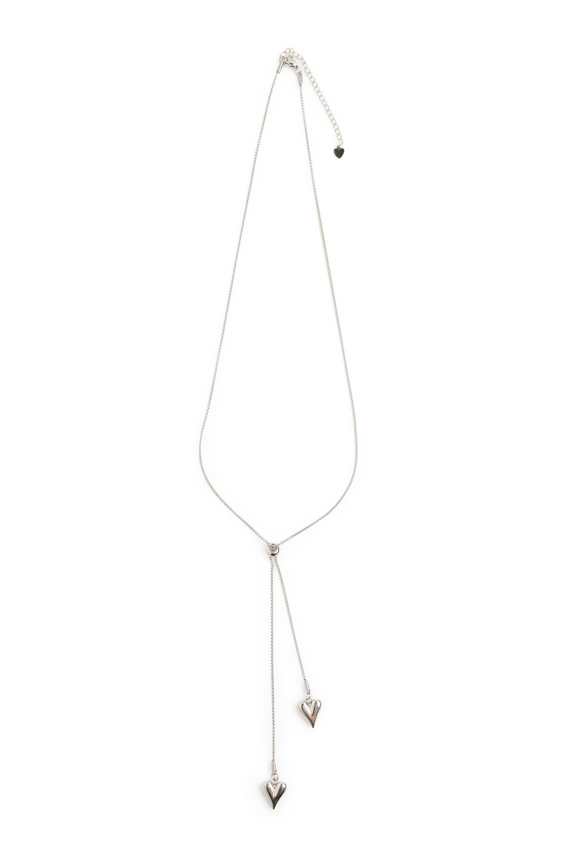 Norah Zilverkleurige lange ketting met hartjes silver 220167-099
