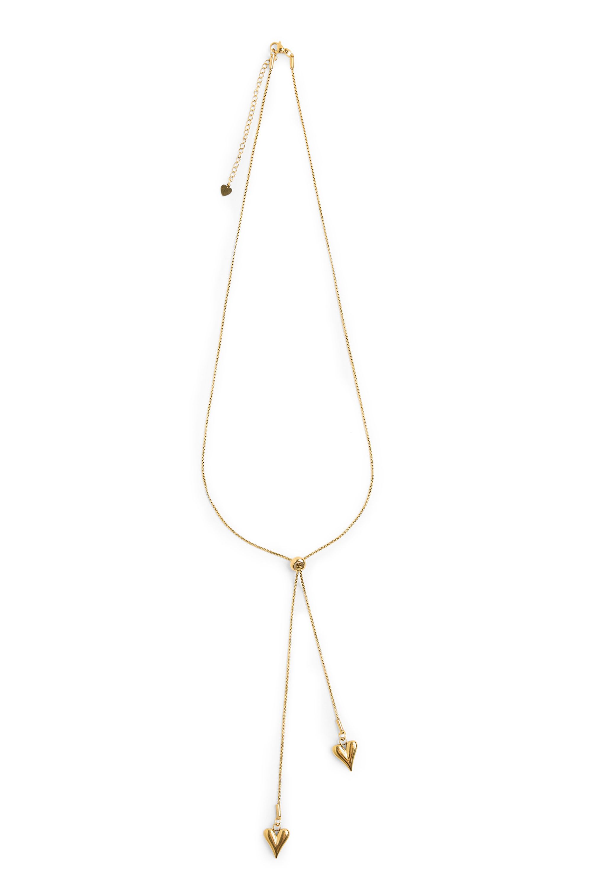 Norah Goudkleurige lange ketting met hartjes gold 220167-199
