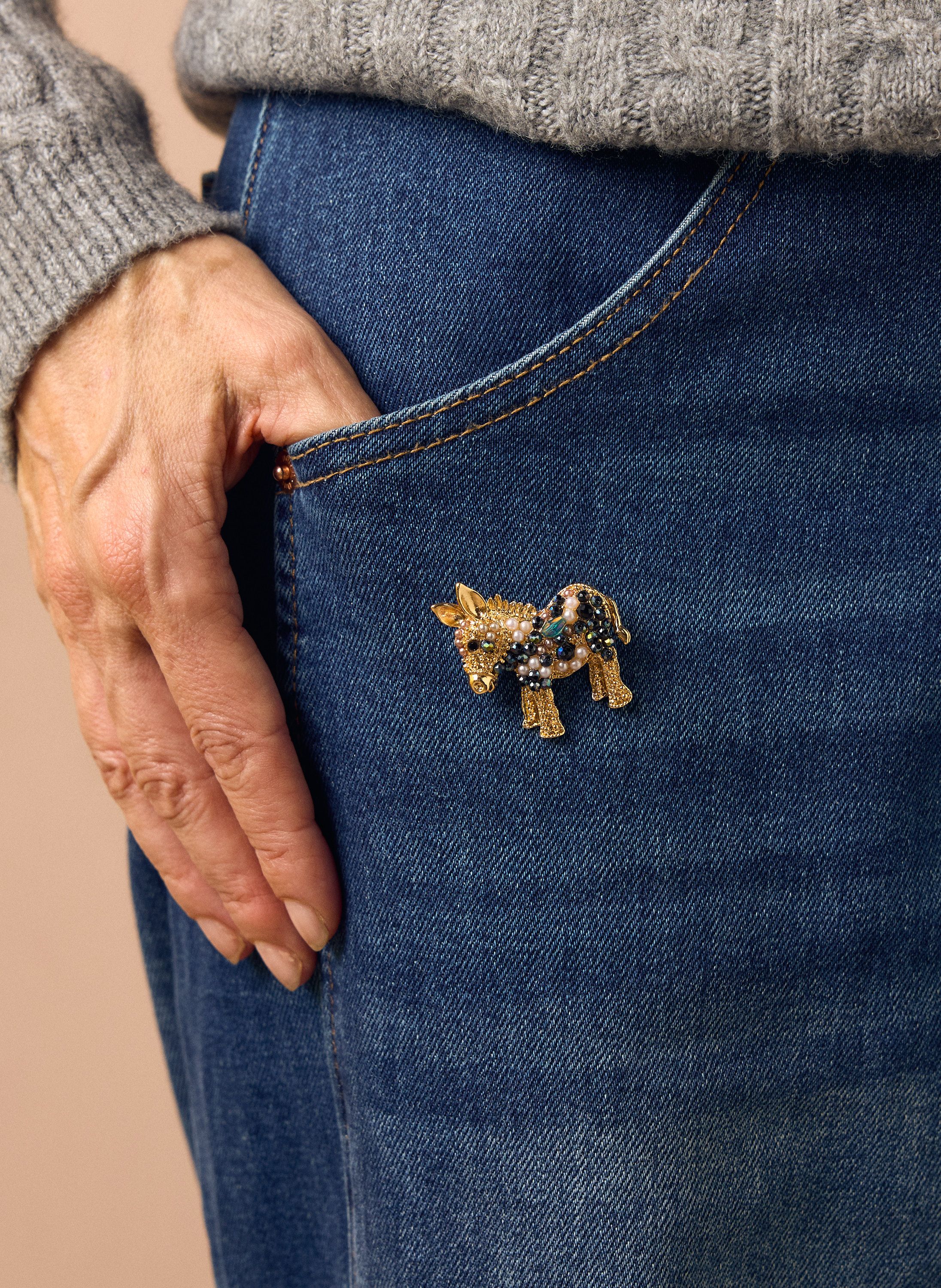 Norah Broche ezel gold multicolor 220275-198