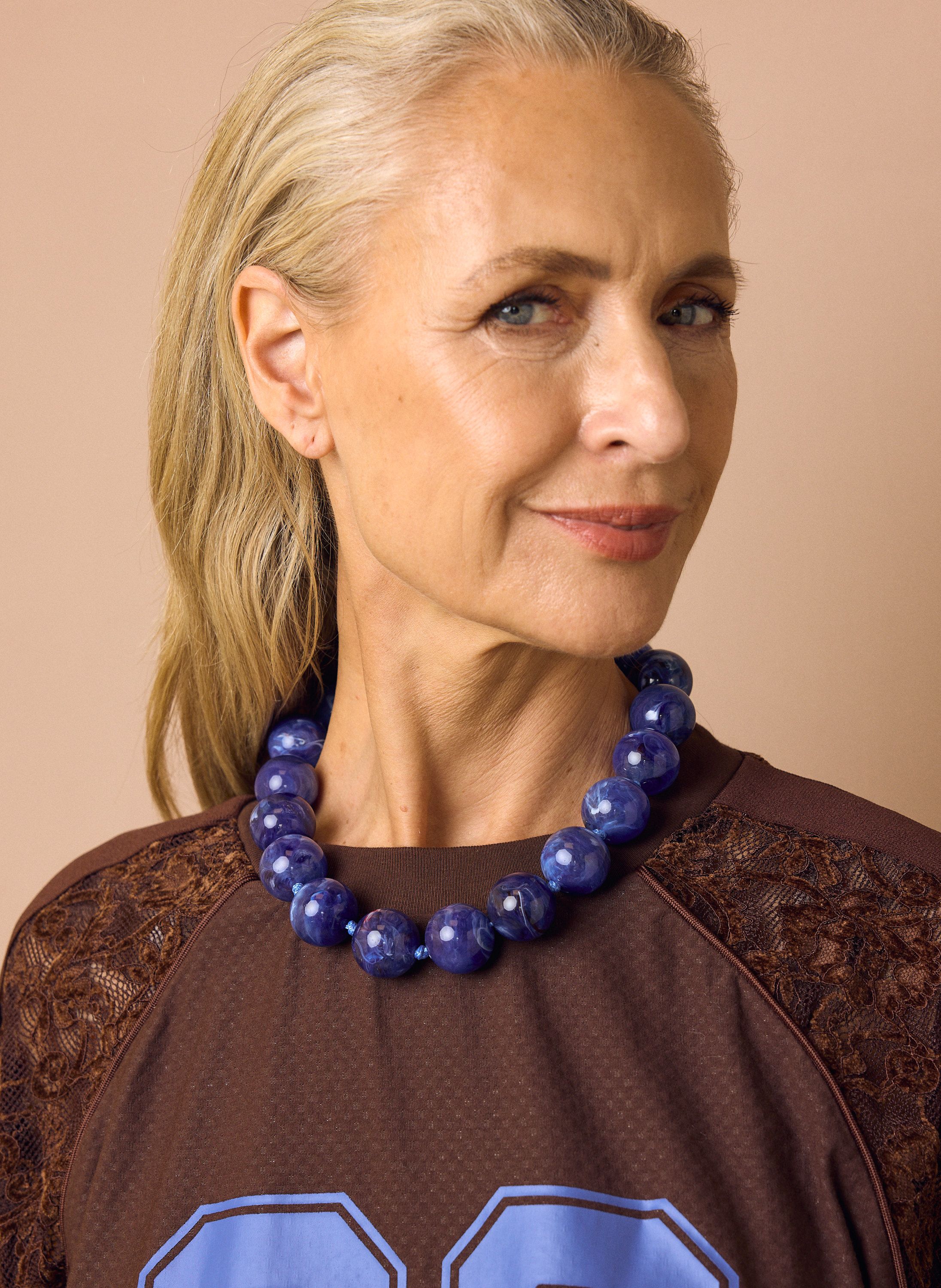 Norah Kobaltblauwe kralen ketting cobalt 220346-468
