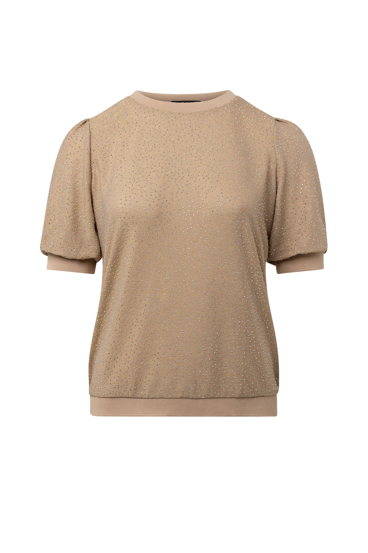 Norah Beige shirt met glitters sand 215126-110