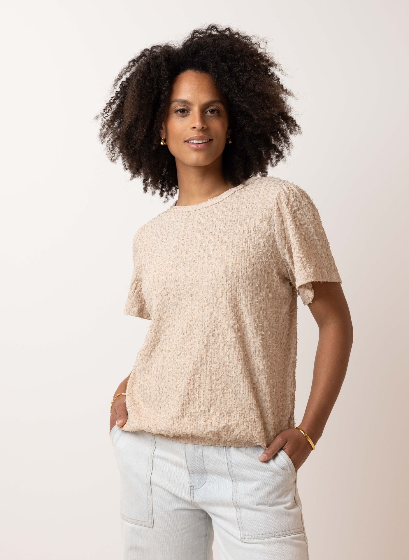 Norah Beige shirt sand 214673-110