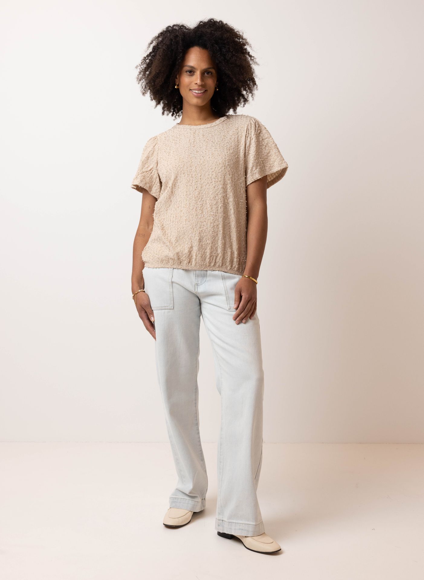 Norah Beige shirt sand 214673-110