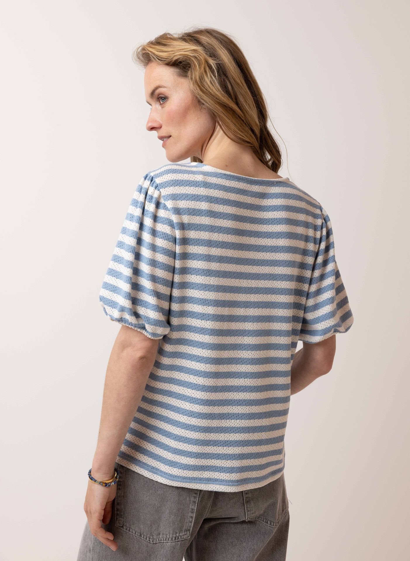 Norah Blauw gestreept shirt blue/white 214806-431