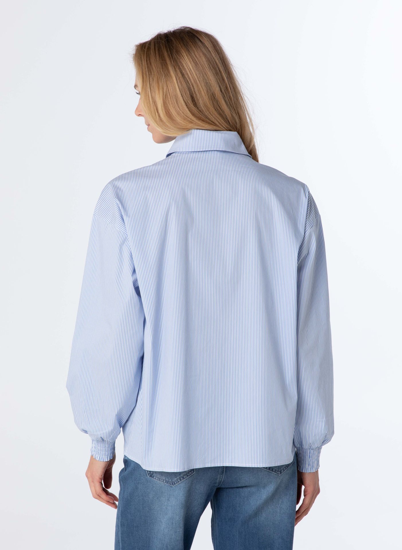 Norah Blauw gestreepte katoenen blouse blue/white 213942-431