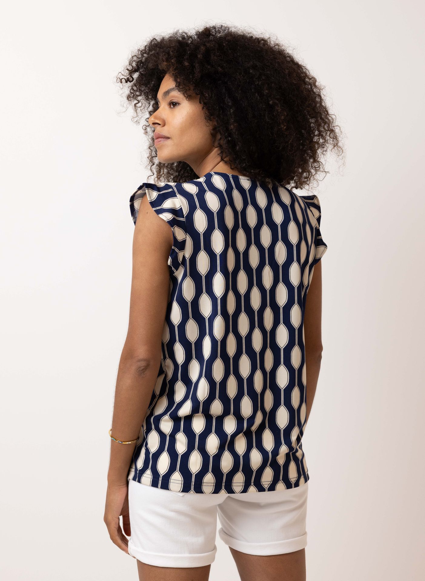 Norah Blauw shirt blue/white 214108-431