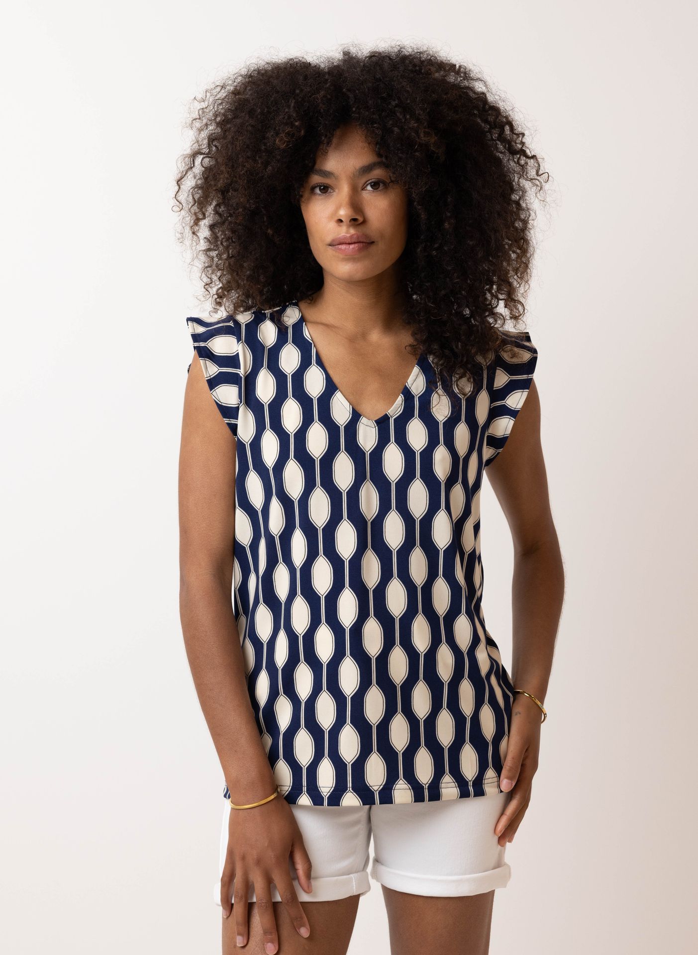 Norah Blauw shirt blue/white 214108-431