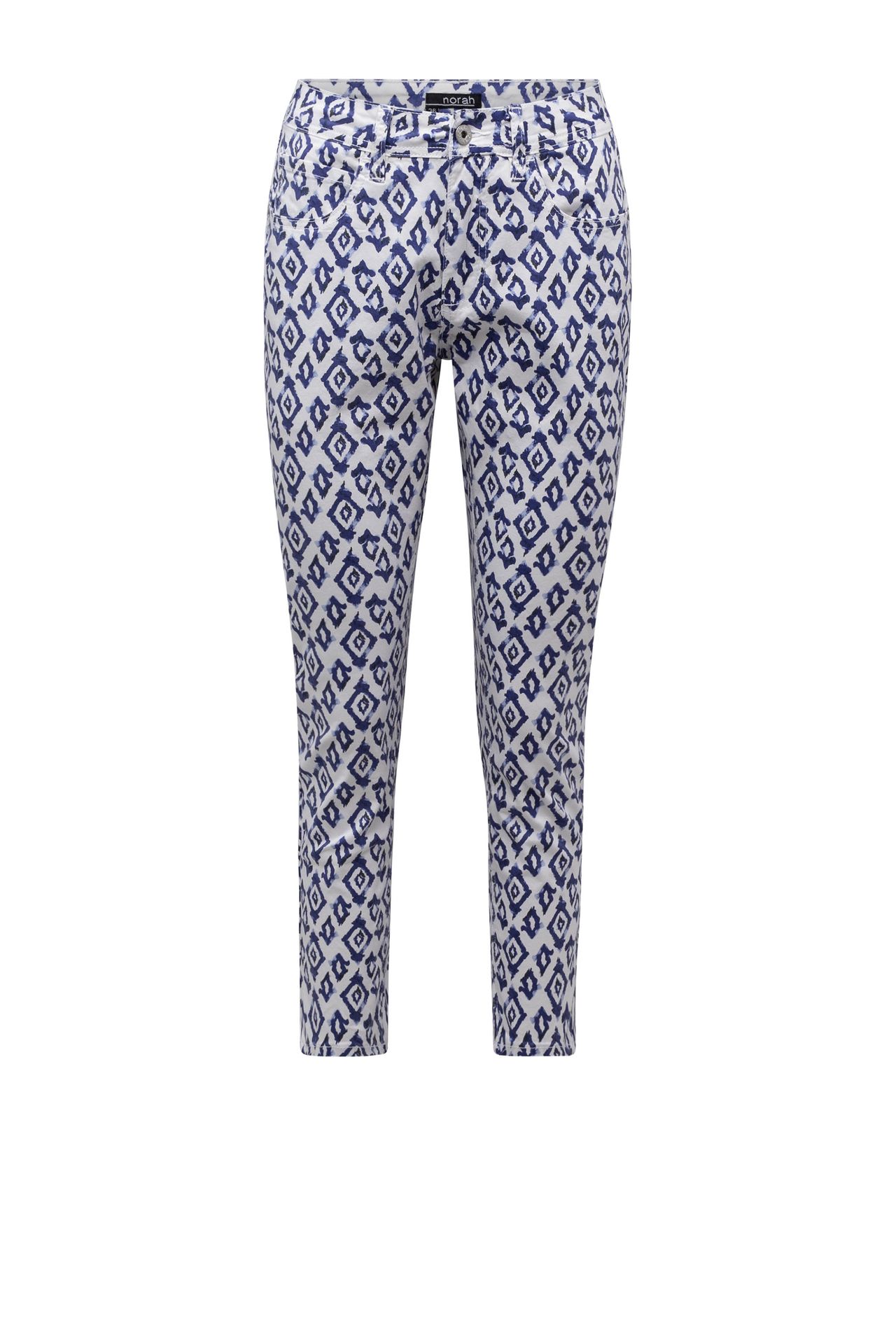 Norah Blauw witte broek white/blue 213561-135