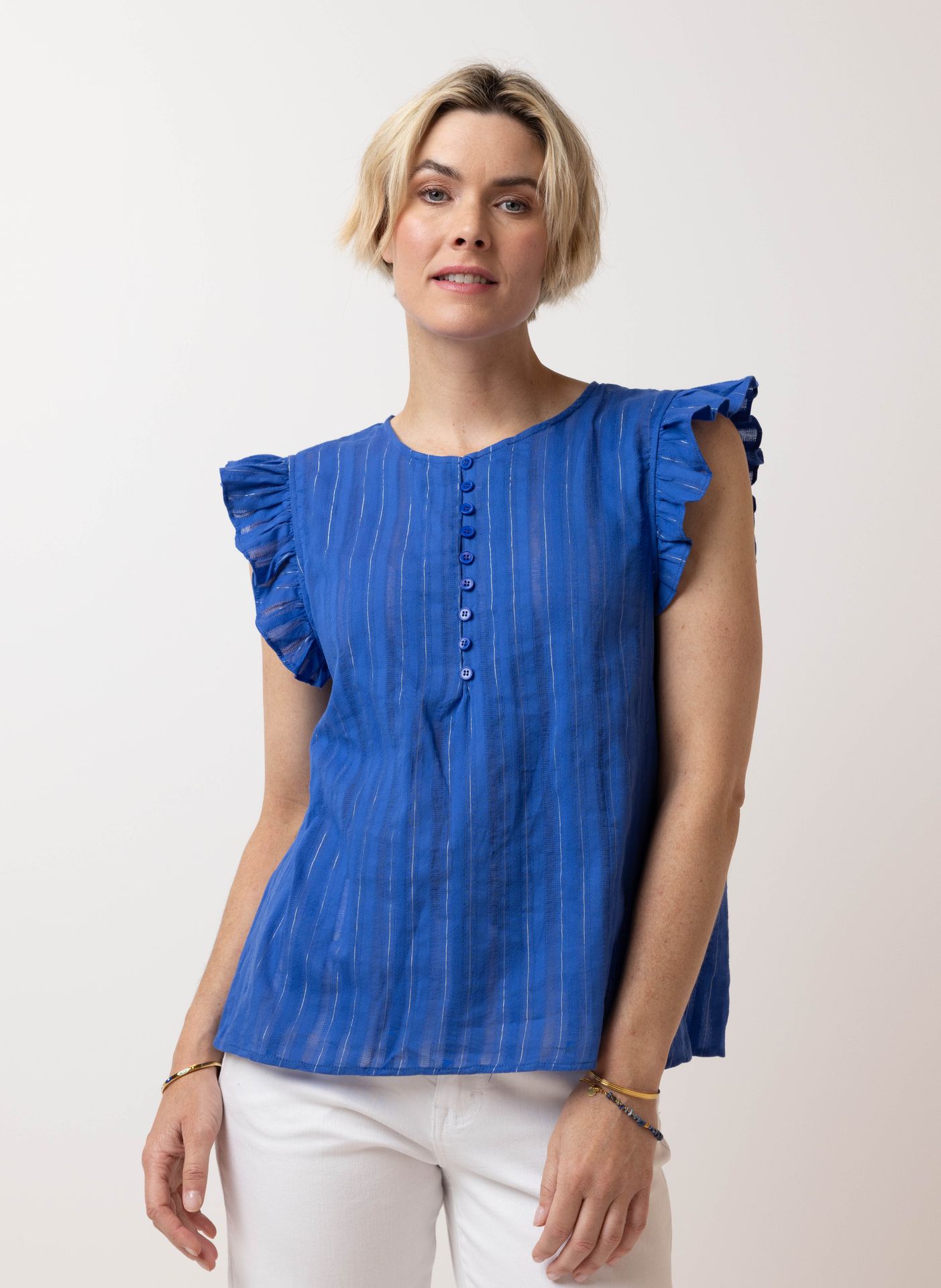 Norah Blauwe blouse cobalt multicolor 214812-469