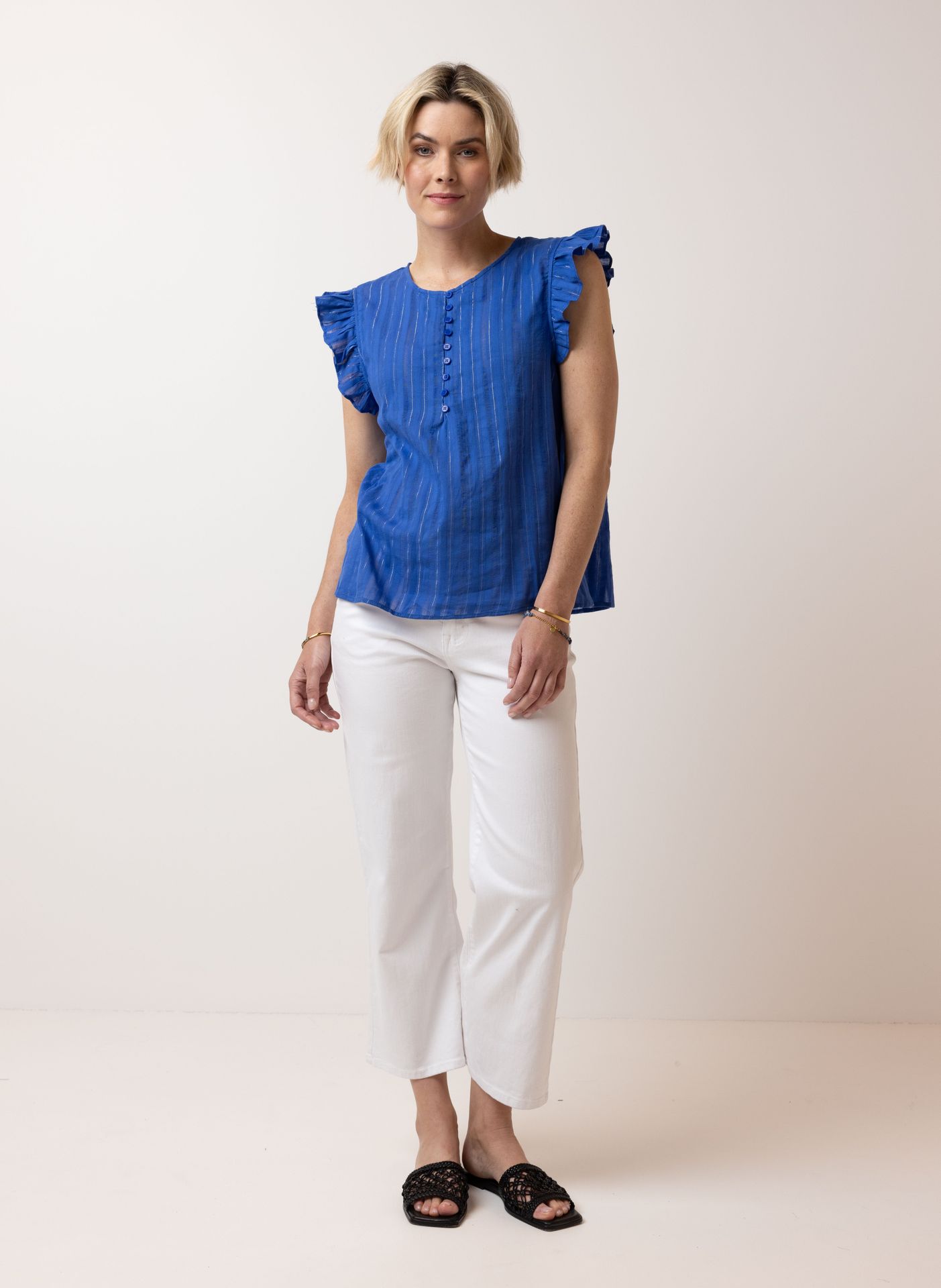 Norah Blauwe blouse cobalt multicolor 214812-469