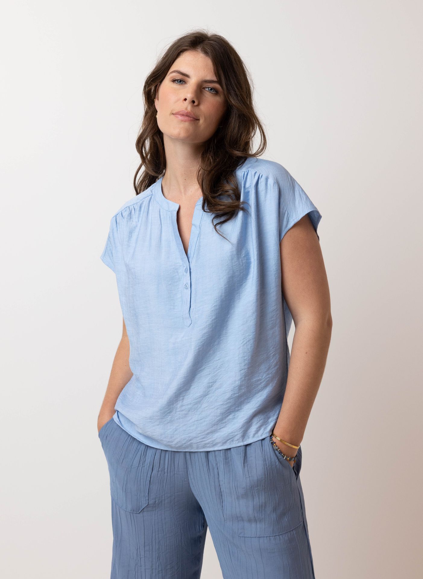 Norah Blauwe blouse light blue 214671-401