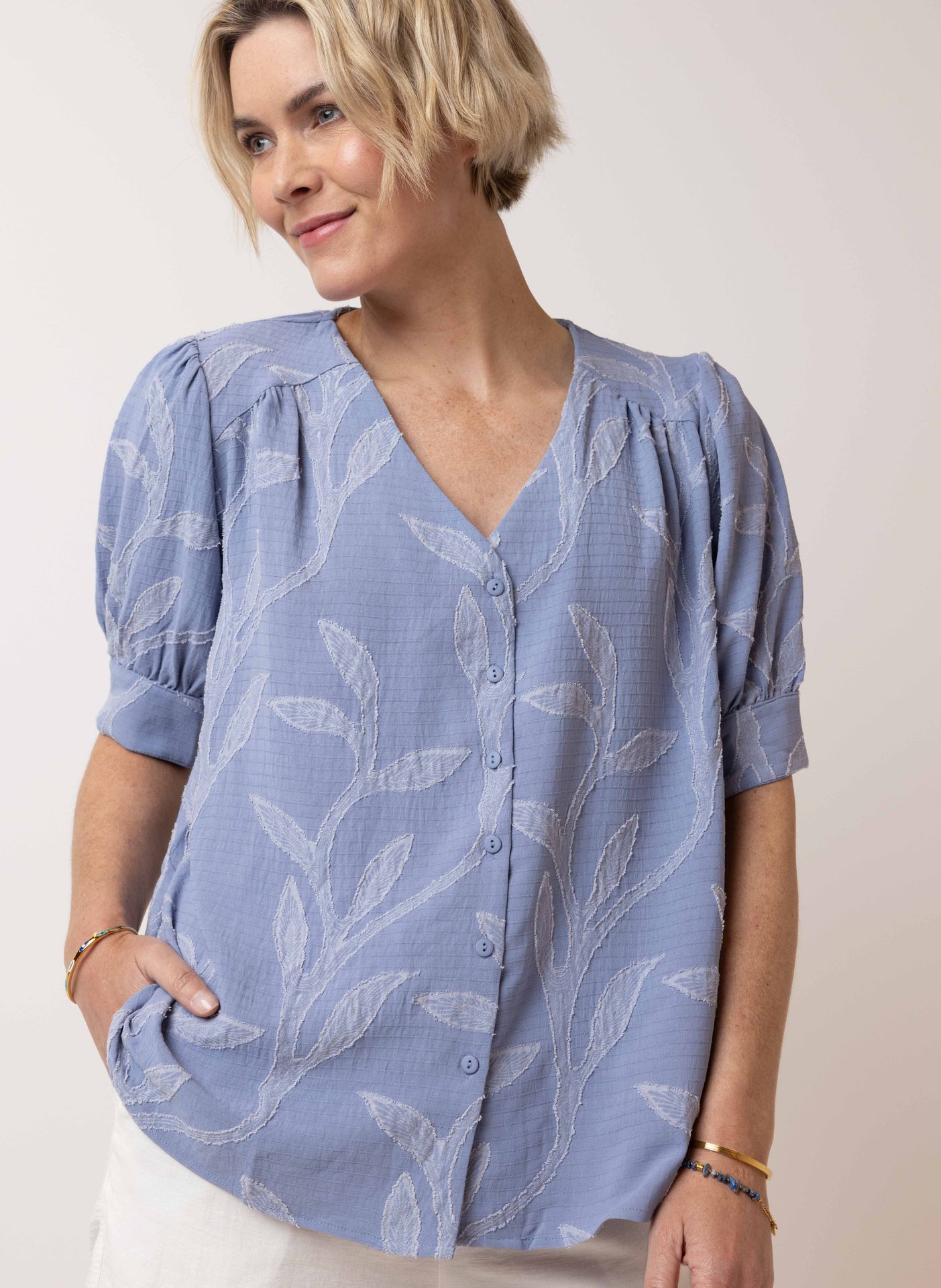 Norah Blauwe blouse light blue 214700-401