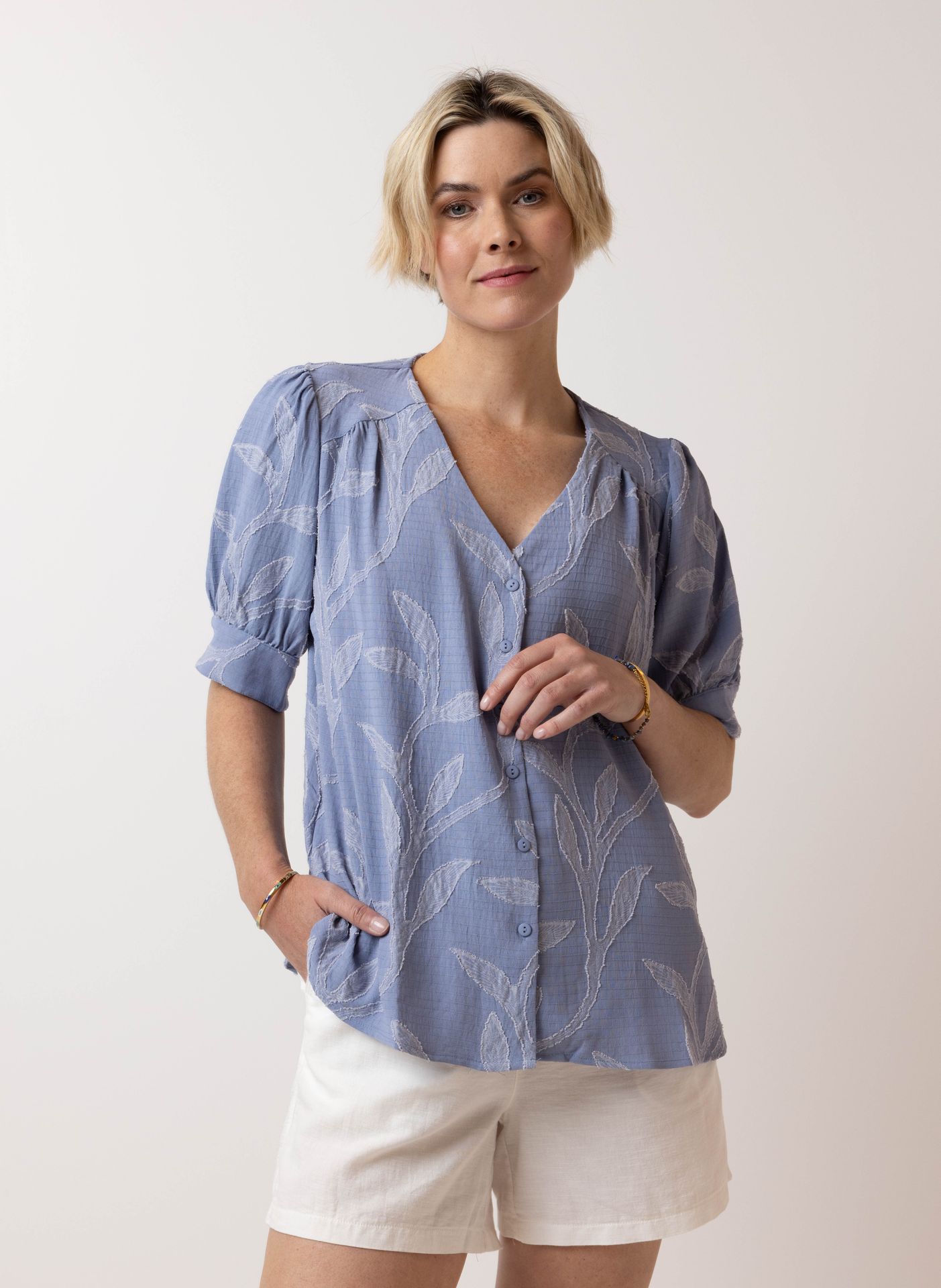 Norah Blauwe blouse light blue 214700-401