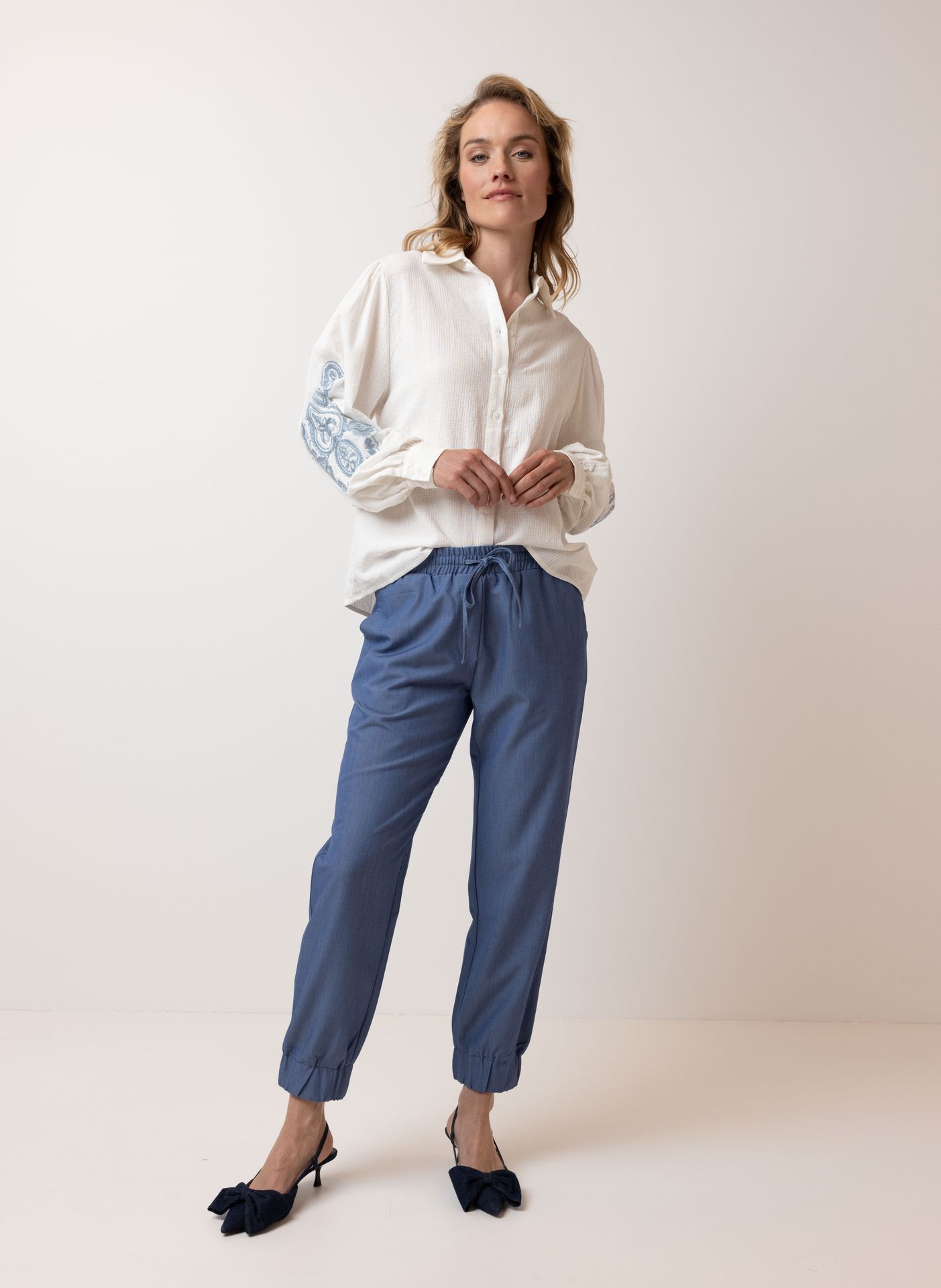 Norah Blauwe broek denim blue 214514-472