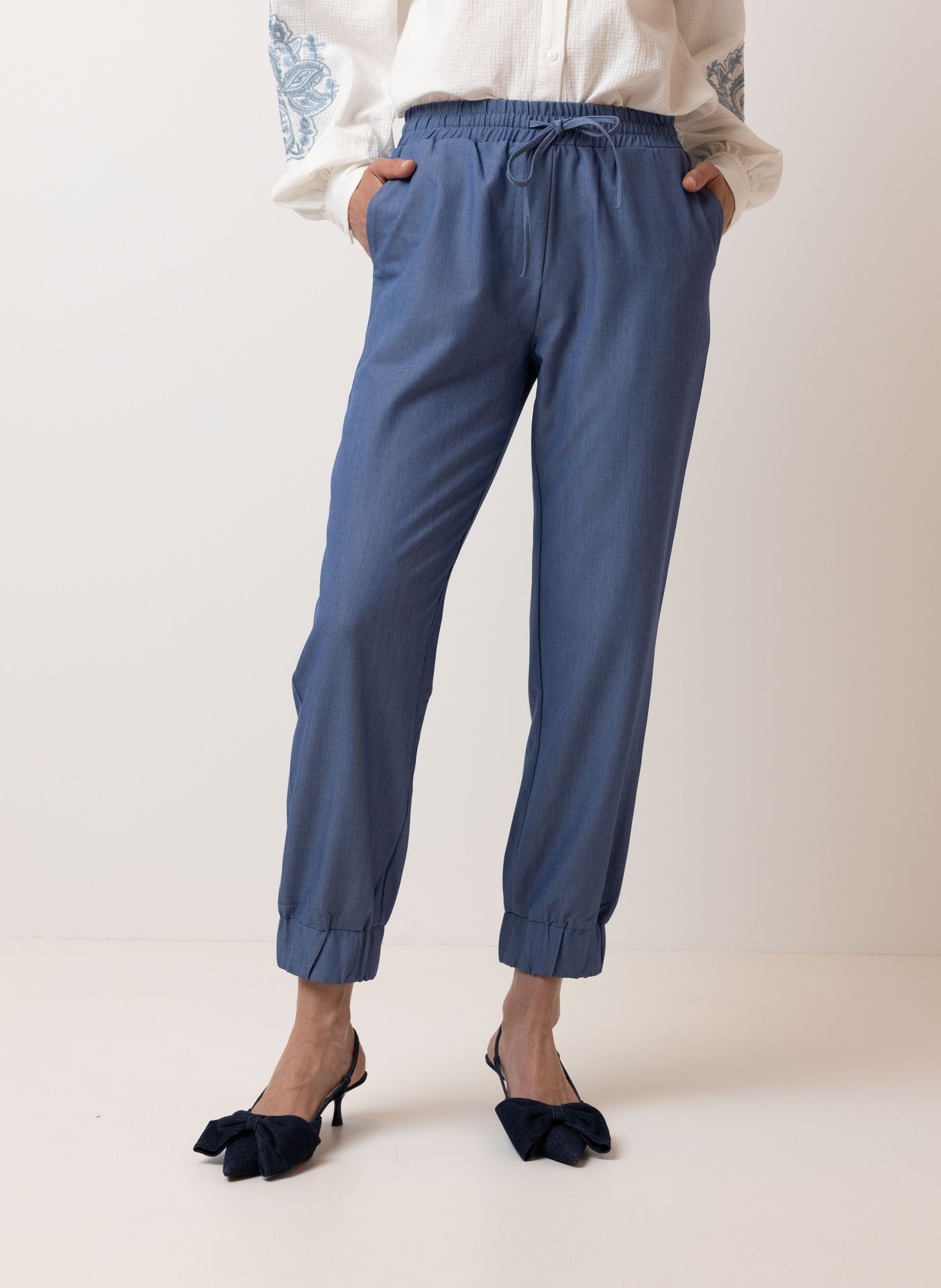 Norah Blauwe broek denim blue 214514-472