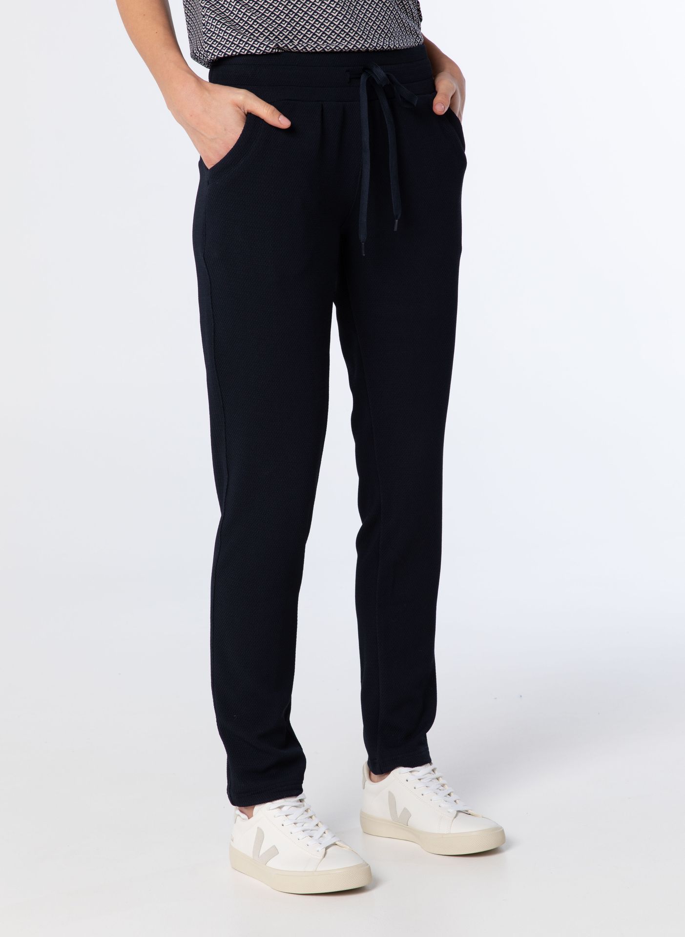 Norah Blauwe loose fit broek  dark blue 213529-499