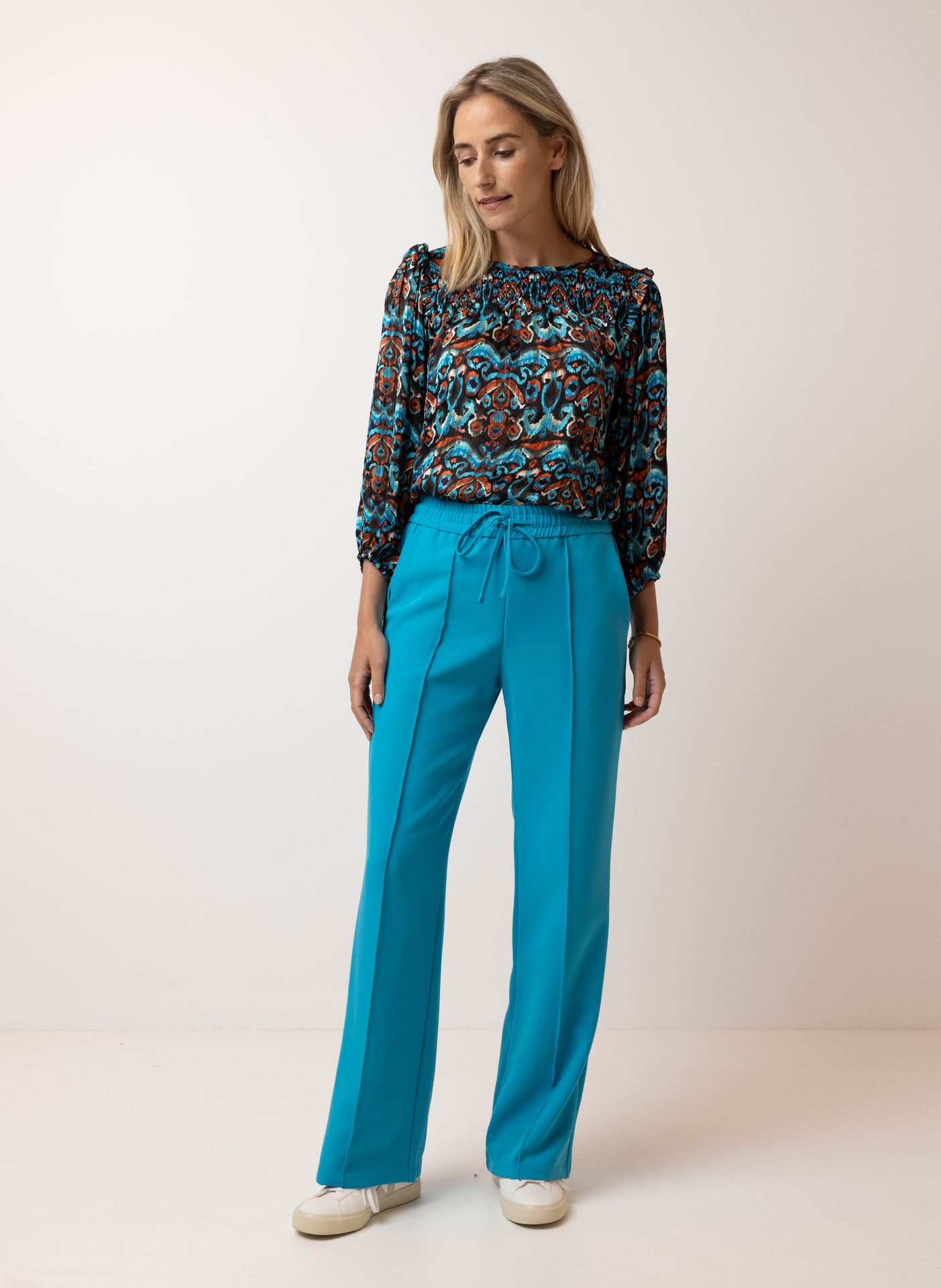 Norah Blauwe pantalon teal 214868-666