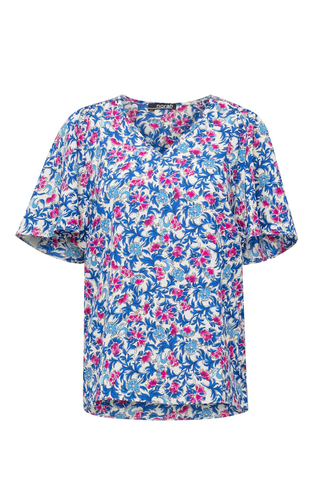 Norah Blauw/roze blouse blue/pink 213807-439