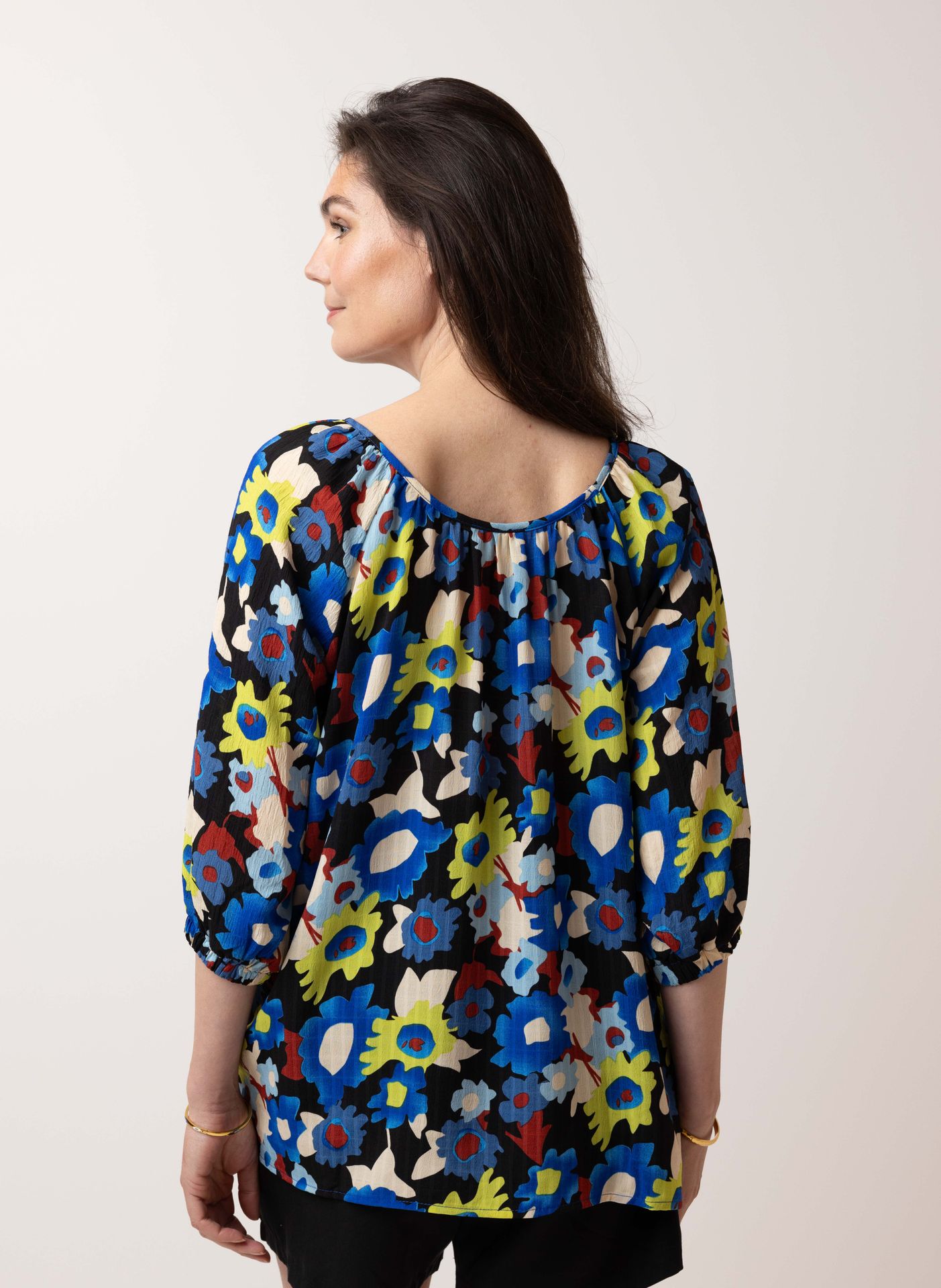 Norah Bloemen blouse black multicolor 214460-020