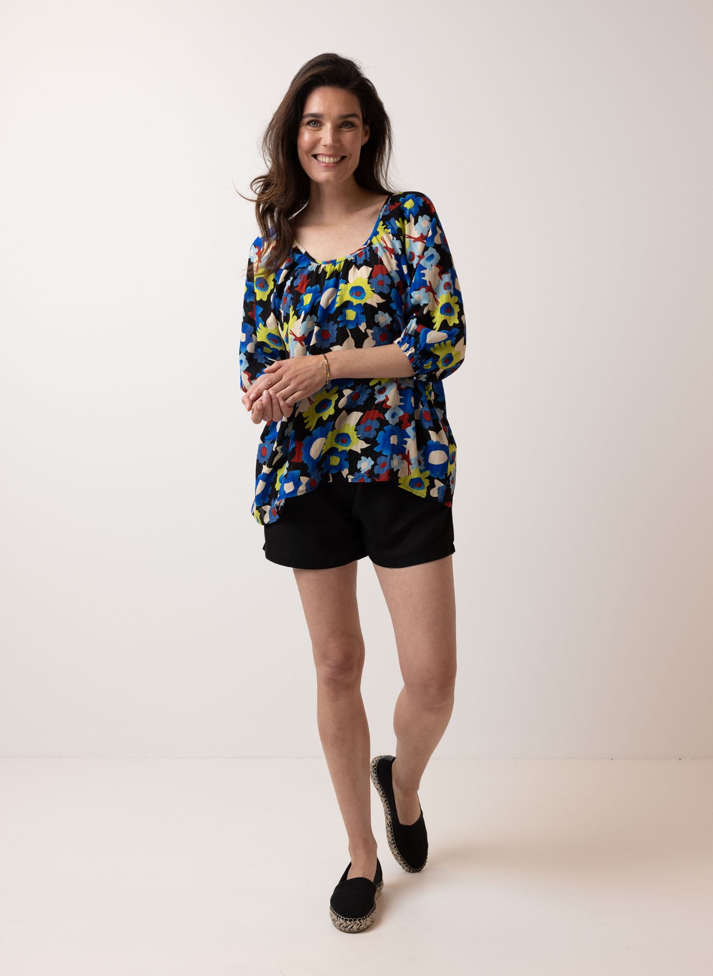 Norah Bloemen blouse black multicolor 214460-020