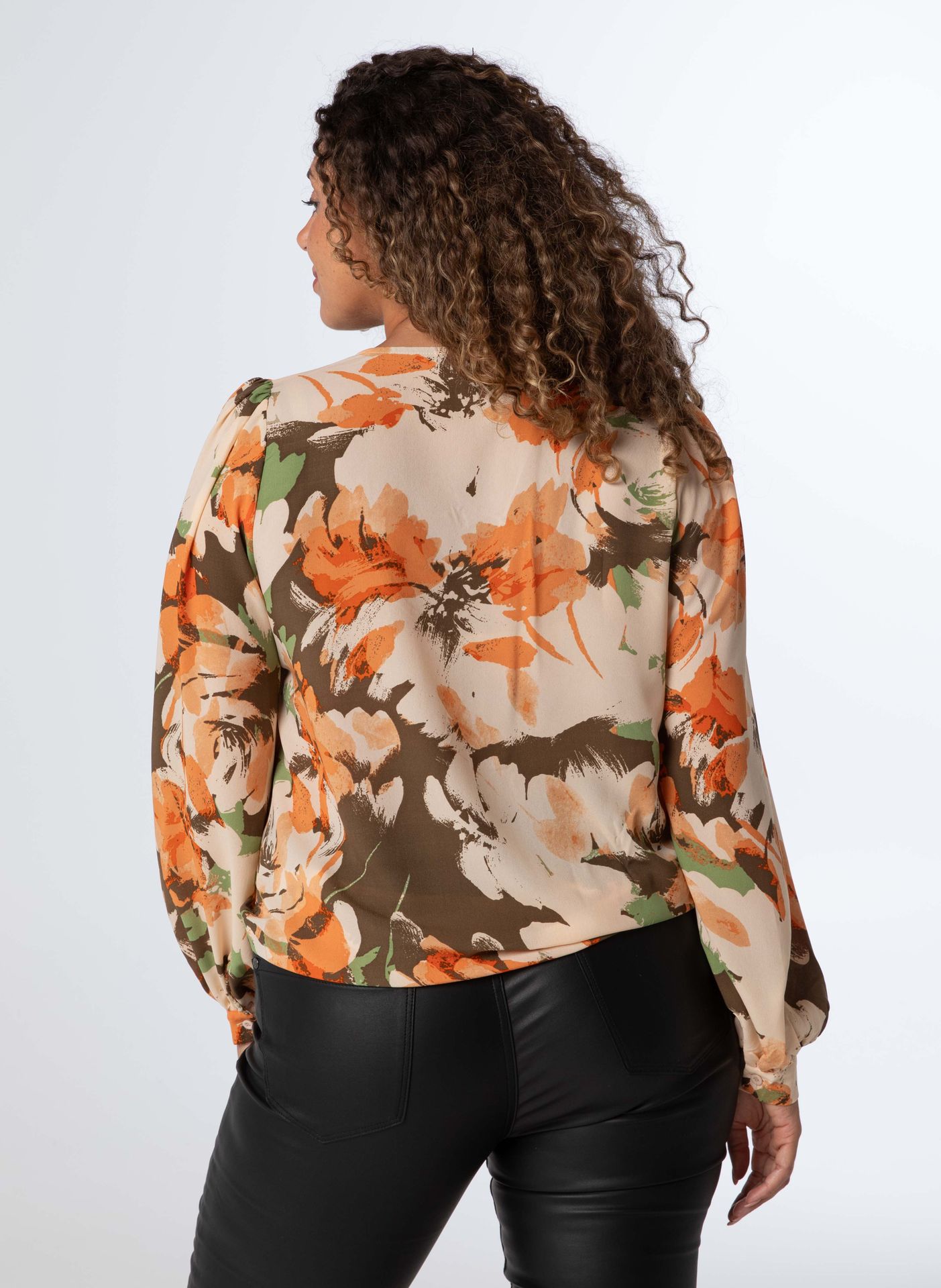 Norah Blouse oranje groen manderin multicolor 212280-708