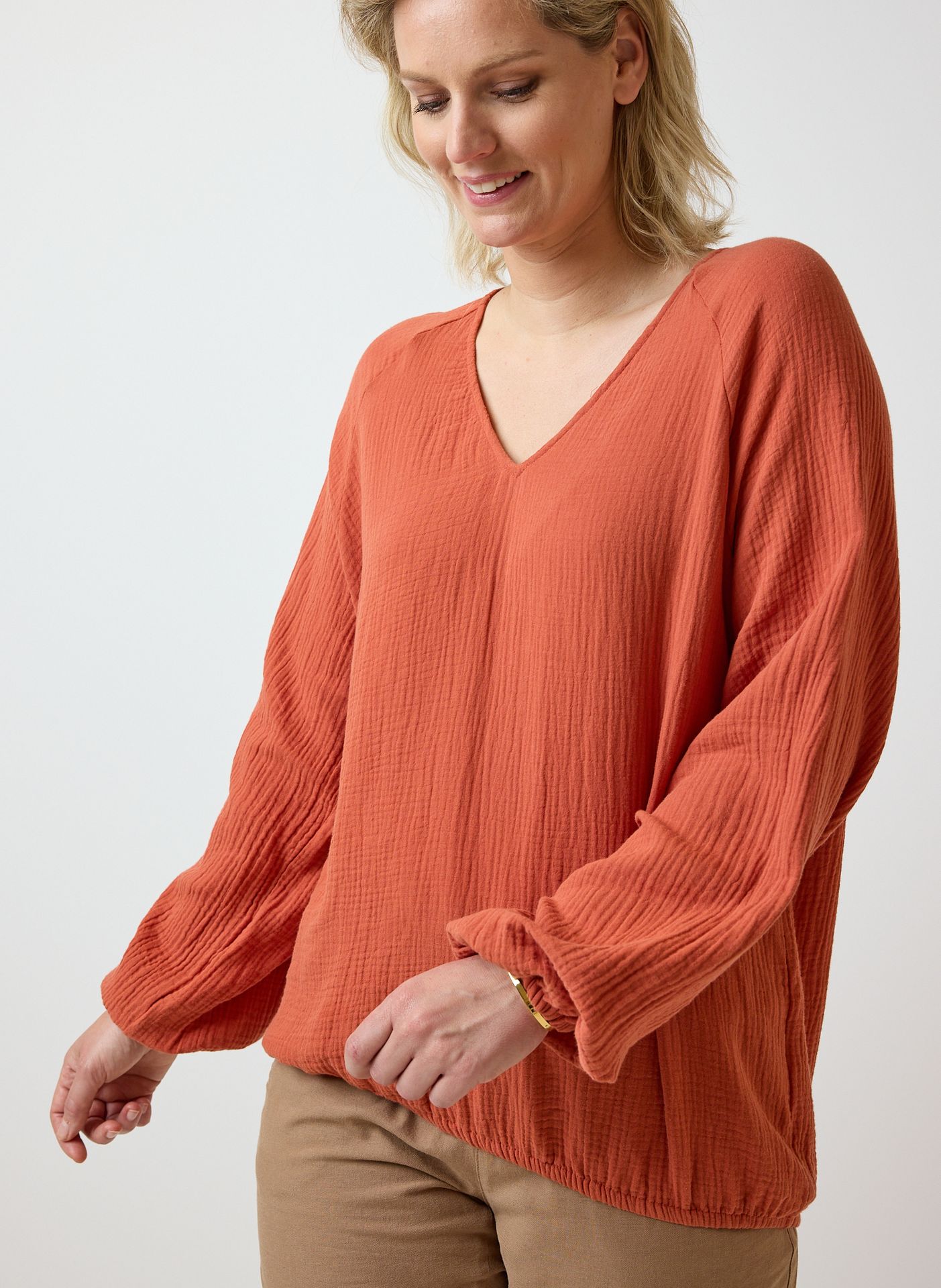 Norah Blouse terracotta terra 213431-660