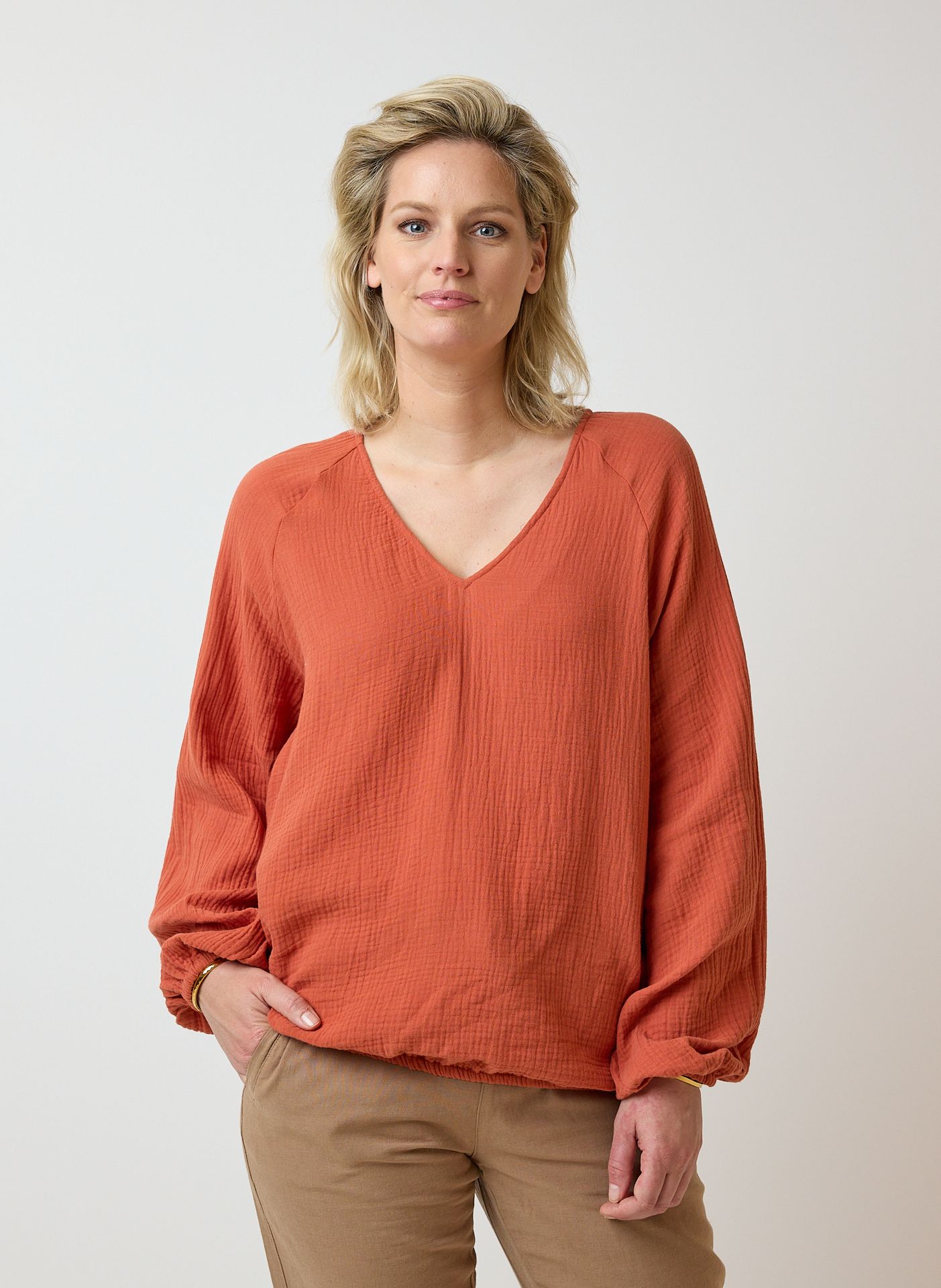 Norah Blouse terracotta terra 213431-660