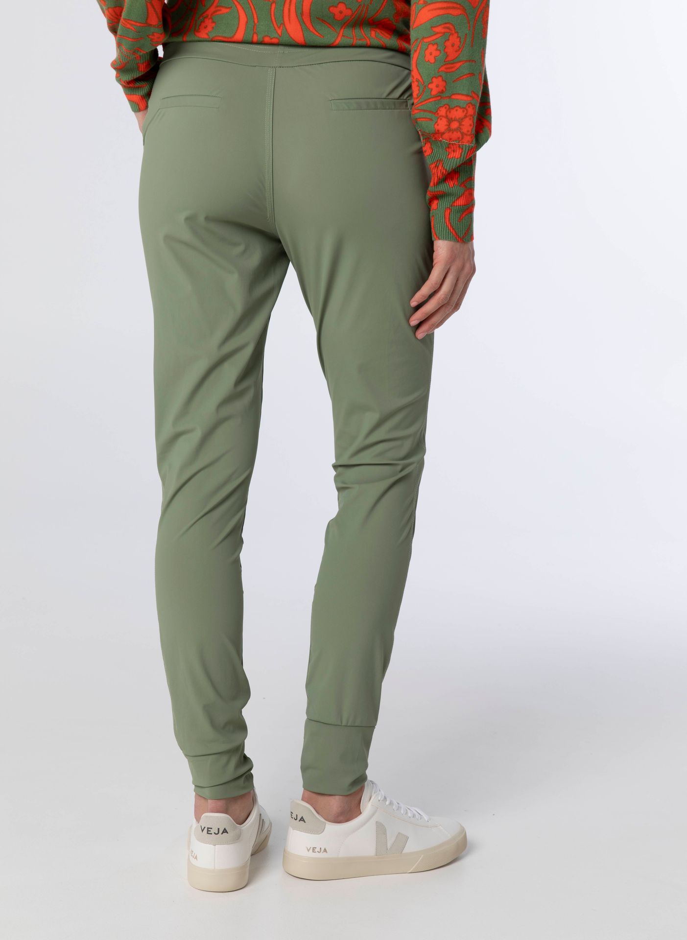 Norah Broek travelstof groen green/grey 211053-540