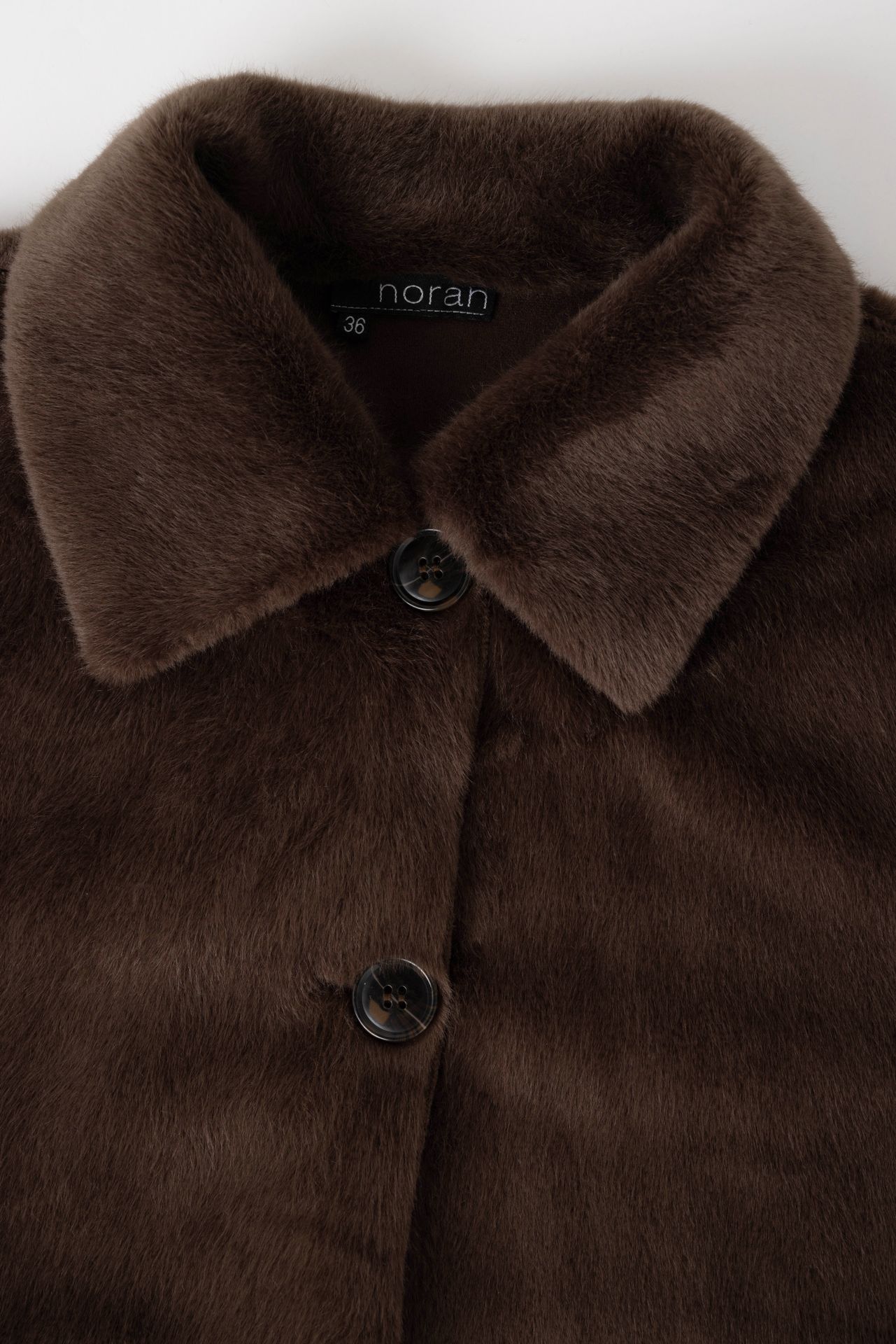 Norah Bruin faux fur jasje brown 214584-200