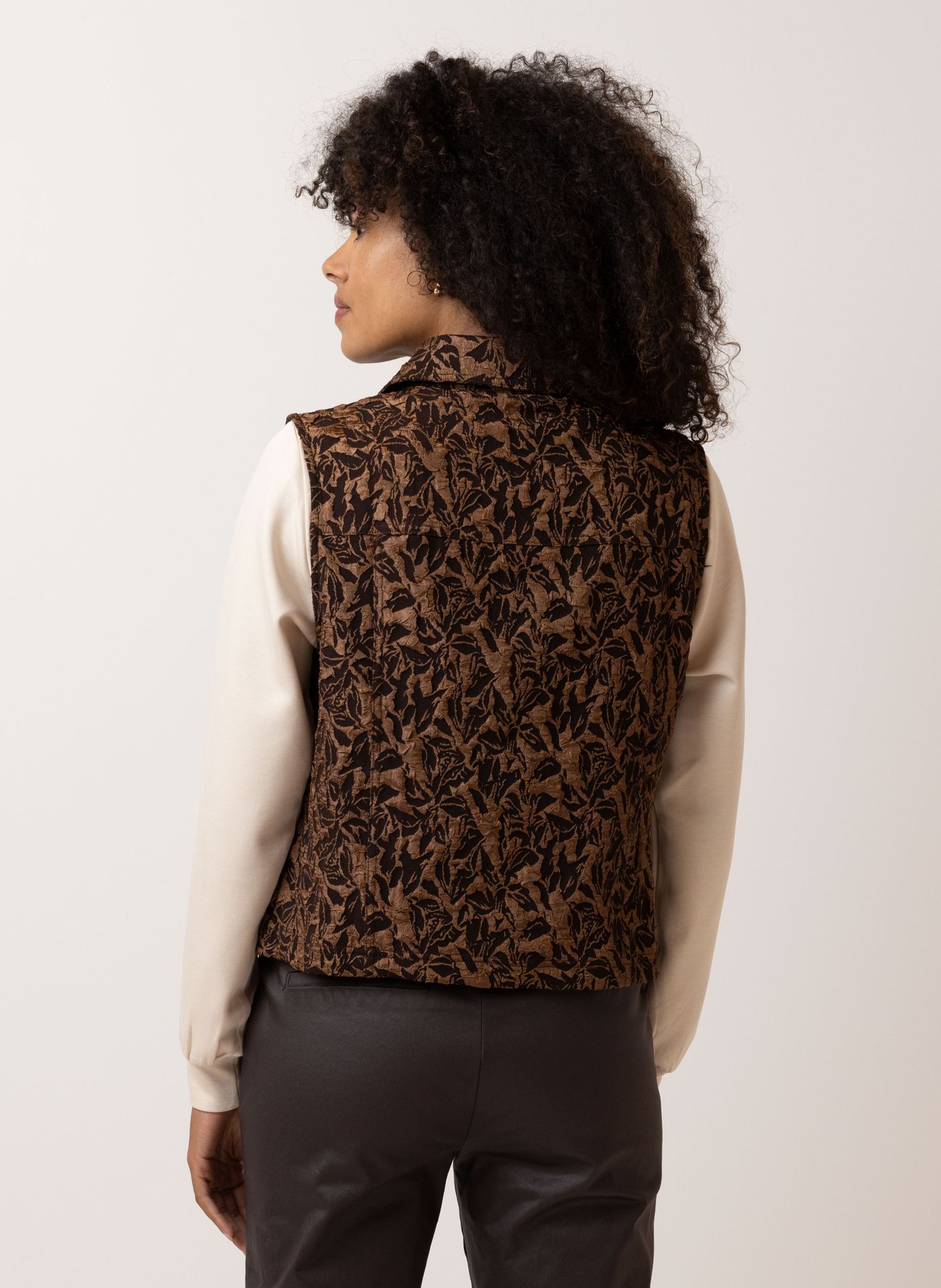 Norah Bruin gilet brown/black 215279-230