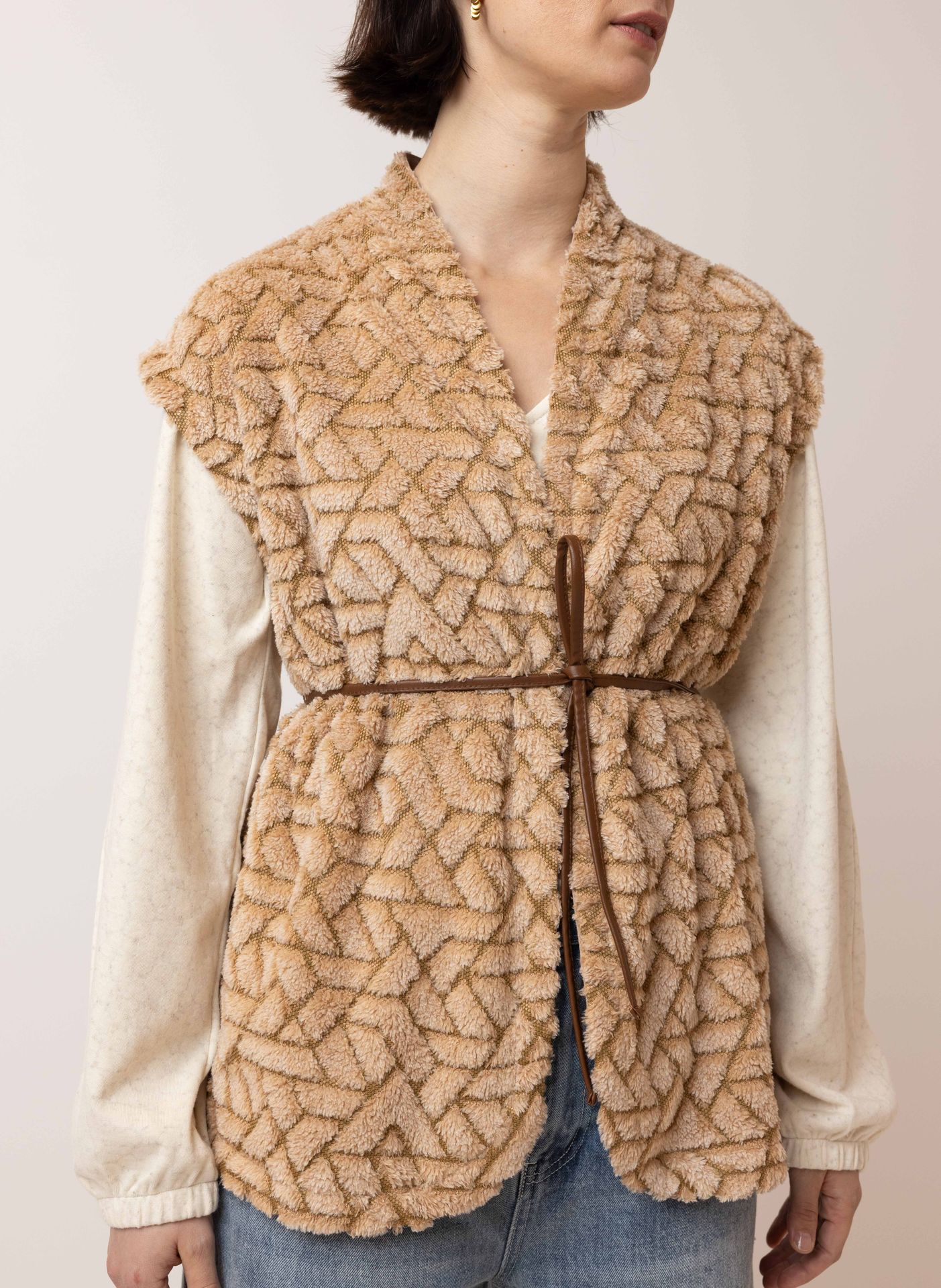 Norah Bruin gilet camel 214790-271